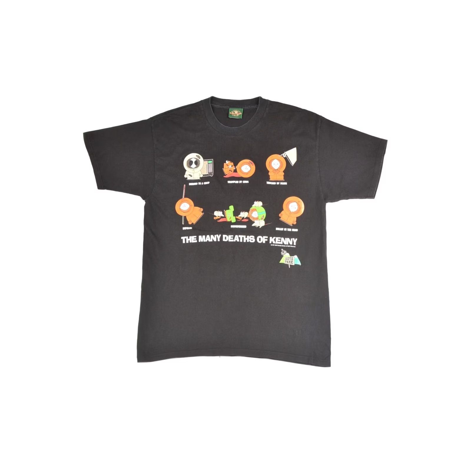 Vintage VINTAGE Logotel South Park The Many Deaths of Kenny Black T-Shirt XL Mens Kenny 1998 Size US XL / EU 56 / 4 - 2 Thumbnail