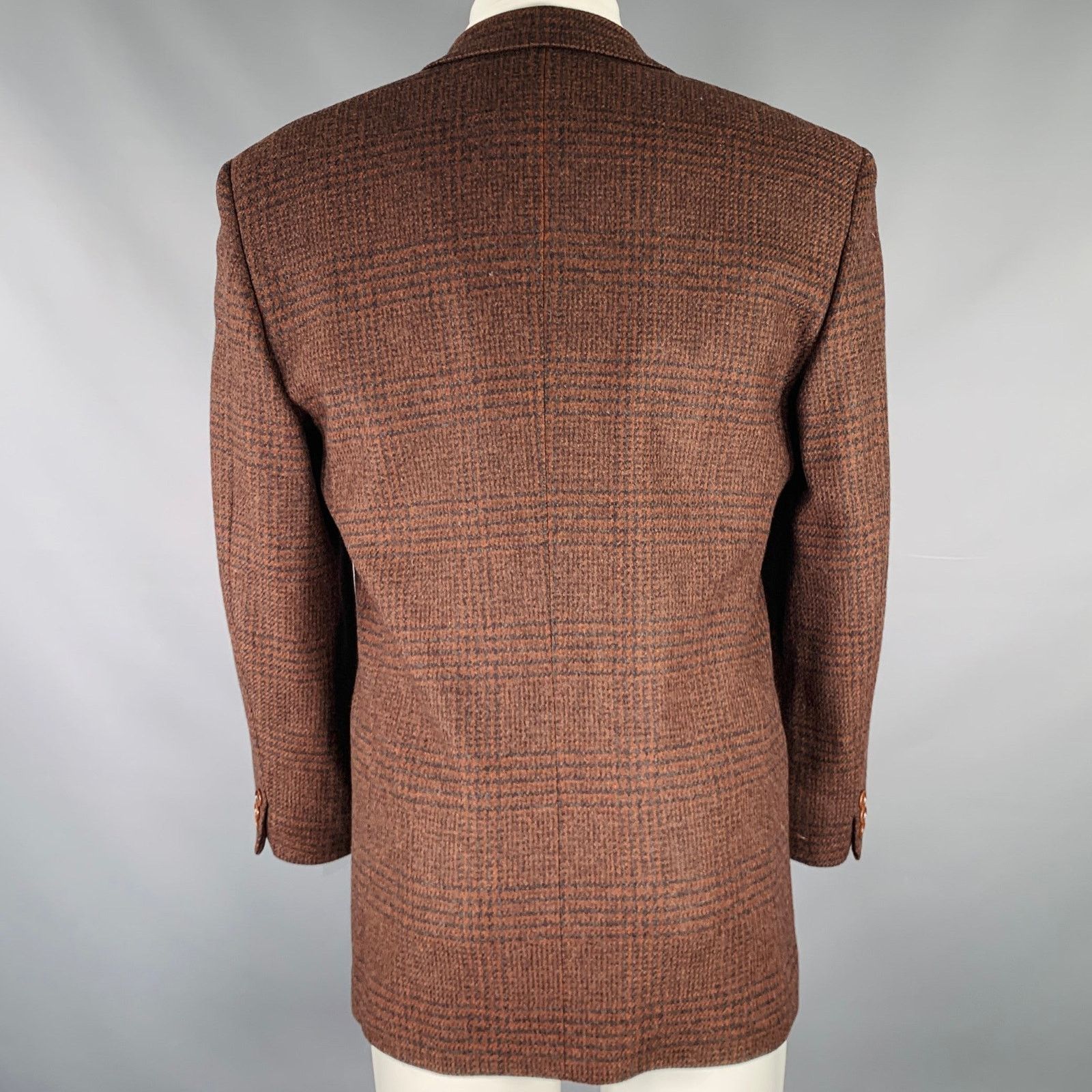 Missoni Brown Black Glenplaid Virgin Wool Oversized Sport Coat Size 38R - 3 Thumbnail