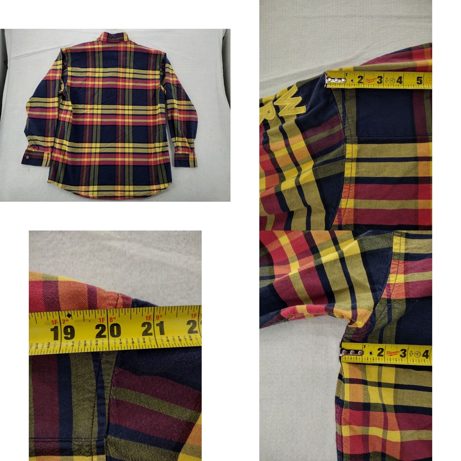 Wrangler Wrangler 20x Western Shirt Mens XL Plaid Logo on Sleeve Big Logo Logo on Sleeve Button-Up Cowboy Shirt 20x Plaid Mens XL Wrangler Size US XL / EU 56 / 4 - 8 Thumbnail