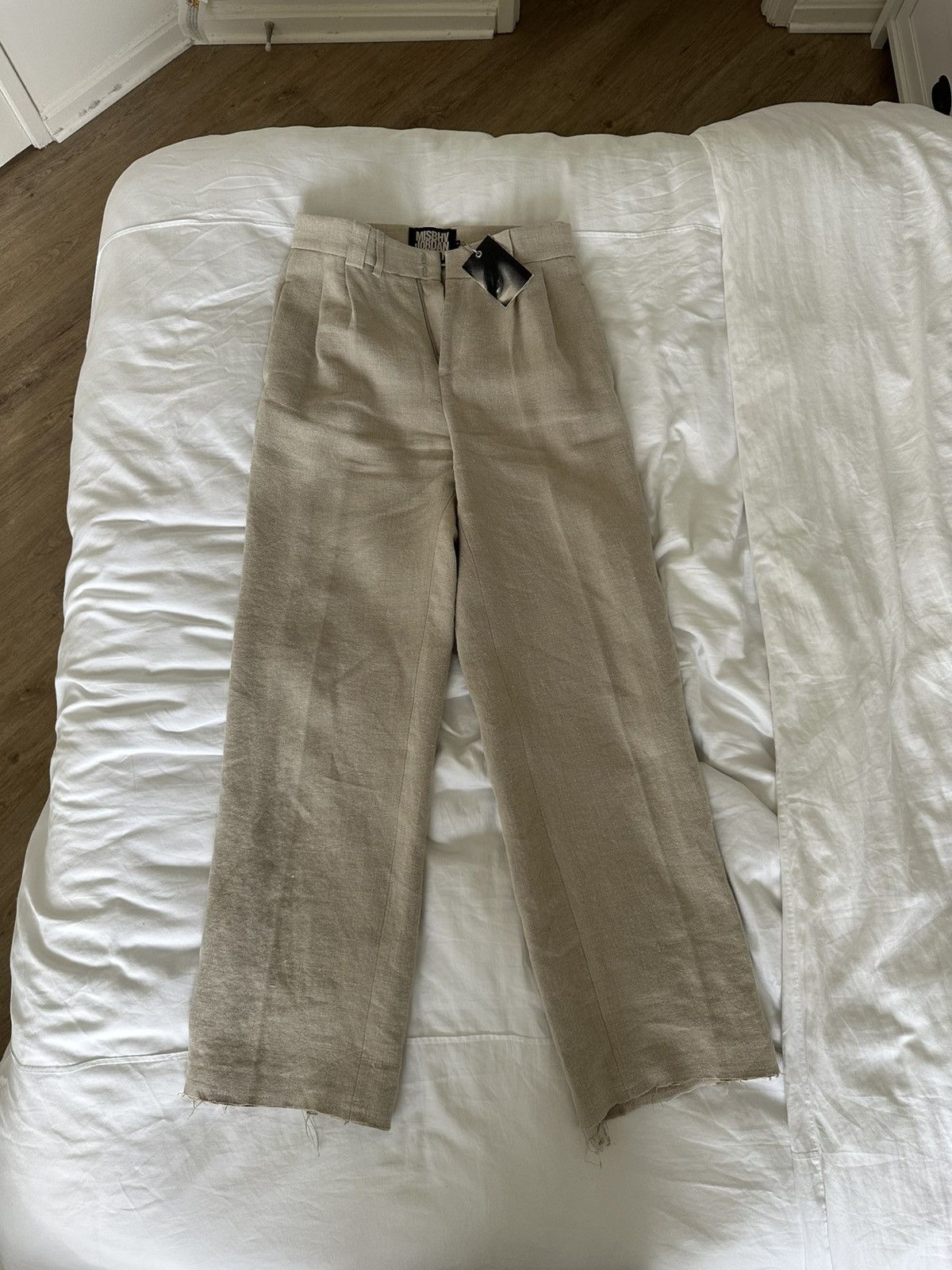 MISBHV Straight-Leg Canvas Linen Trousers