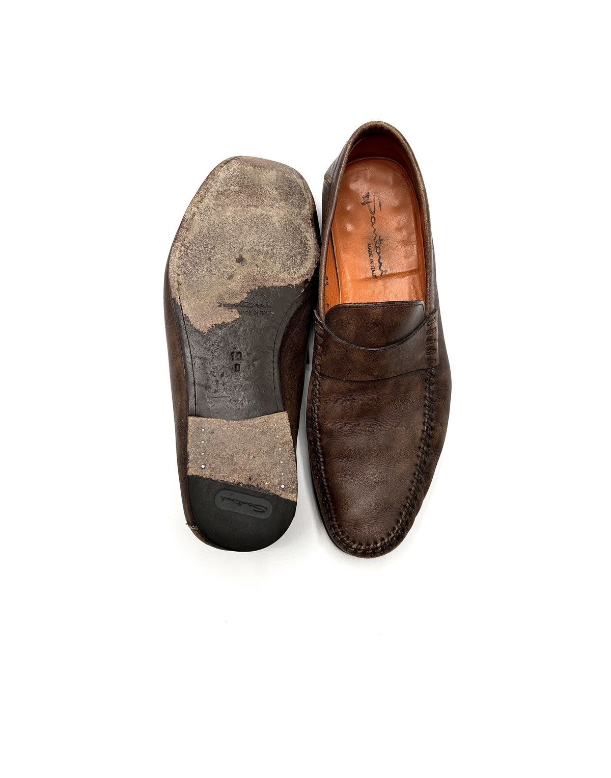 Santoni Santoni Hand-finished Leather Penny Loafers Size US 10 / EU 43 - 7 Thumbnail