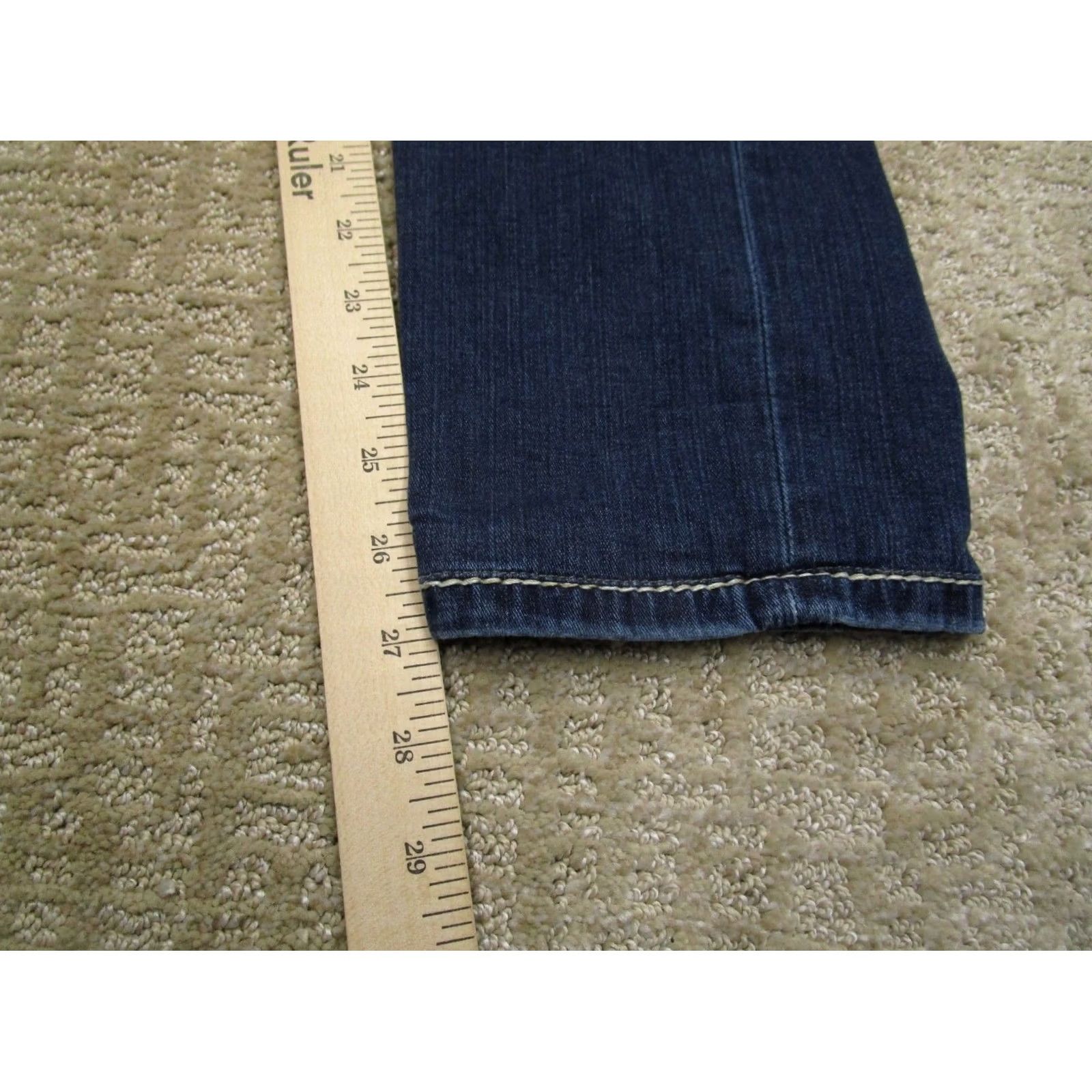Vintage BKE Jeans Women 27 Blue Buckle Low Rise Straight Pants Denim Stretch Jeans Dark Wash Size 27" / US 4 / IT 40 - 7 Thumbnail