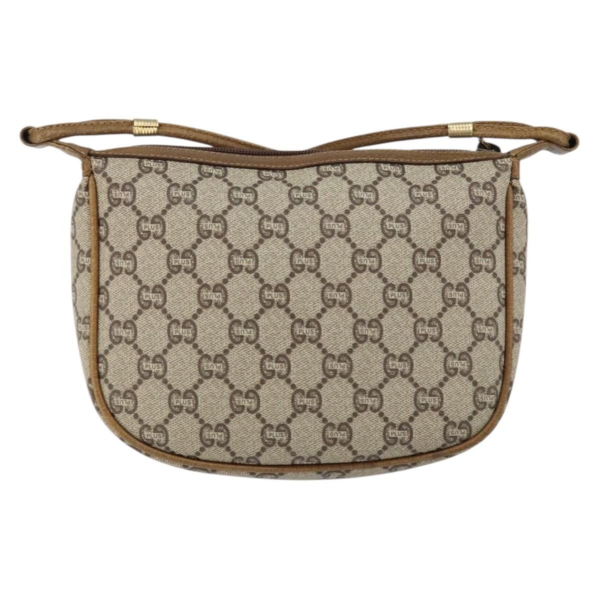 Gucci GUCCI GG Plus Canvas Shoulder Bag Pvc Leather Beige Size ONE SIZE - 3 Thumbnail