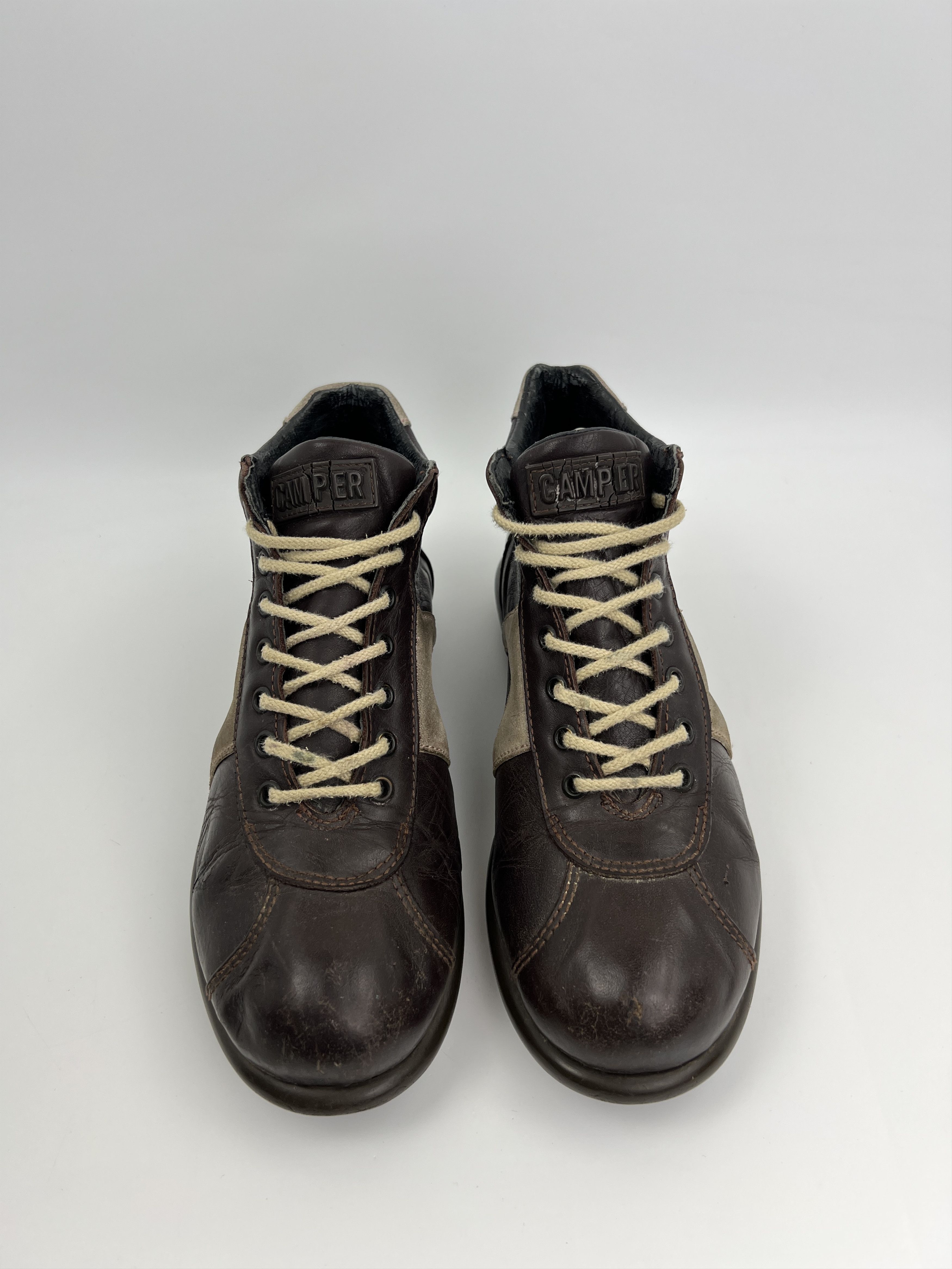 Camper Vintage Camper Mid Brown Leather Boots Gorpcore Bubble Sole Size US 10 / IT 40 - 3 Thumbnail