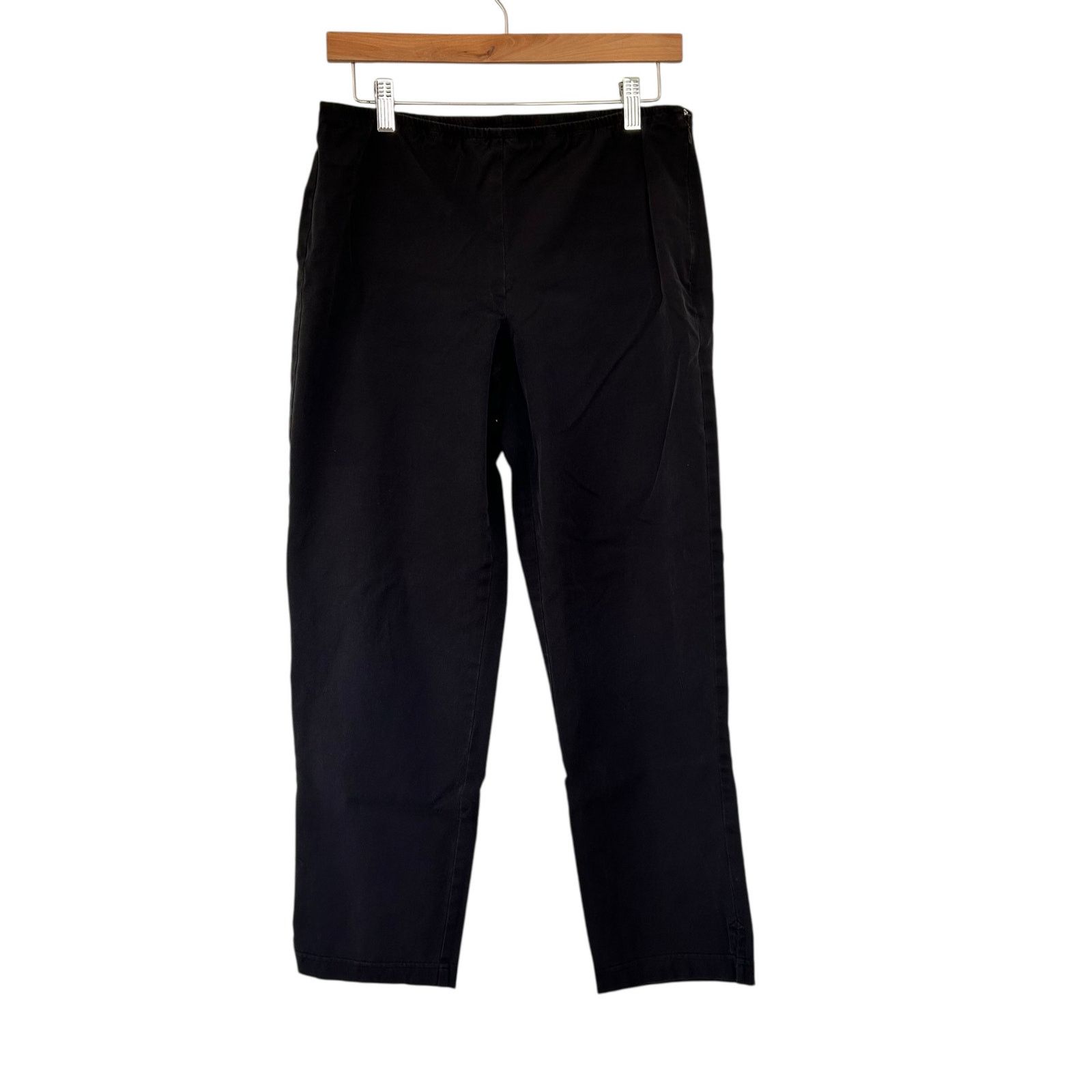 Eileen Fisher EIleen Fisher Black Straight Leg Pants Sz S Size 27" / US 4 / IT 40 - 1 Thumbnail