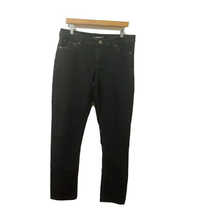 Jordache Jordache Jeans Womens 14 Stretch Denim Washed Black Skinny ...