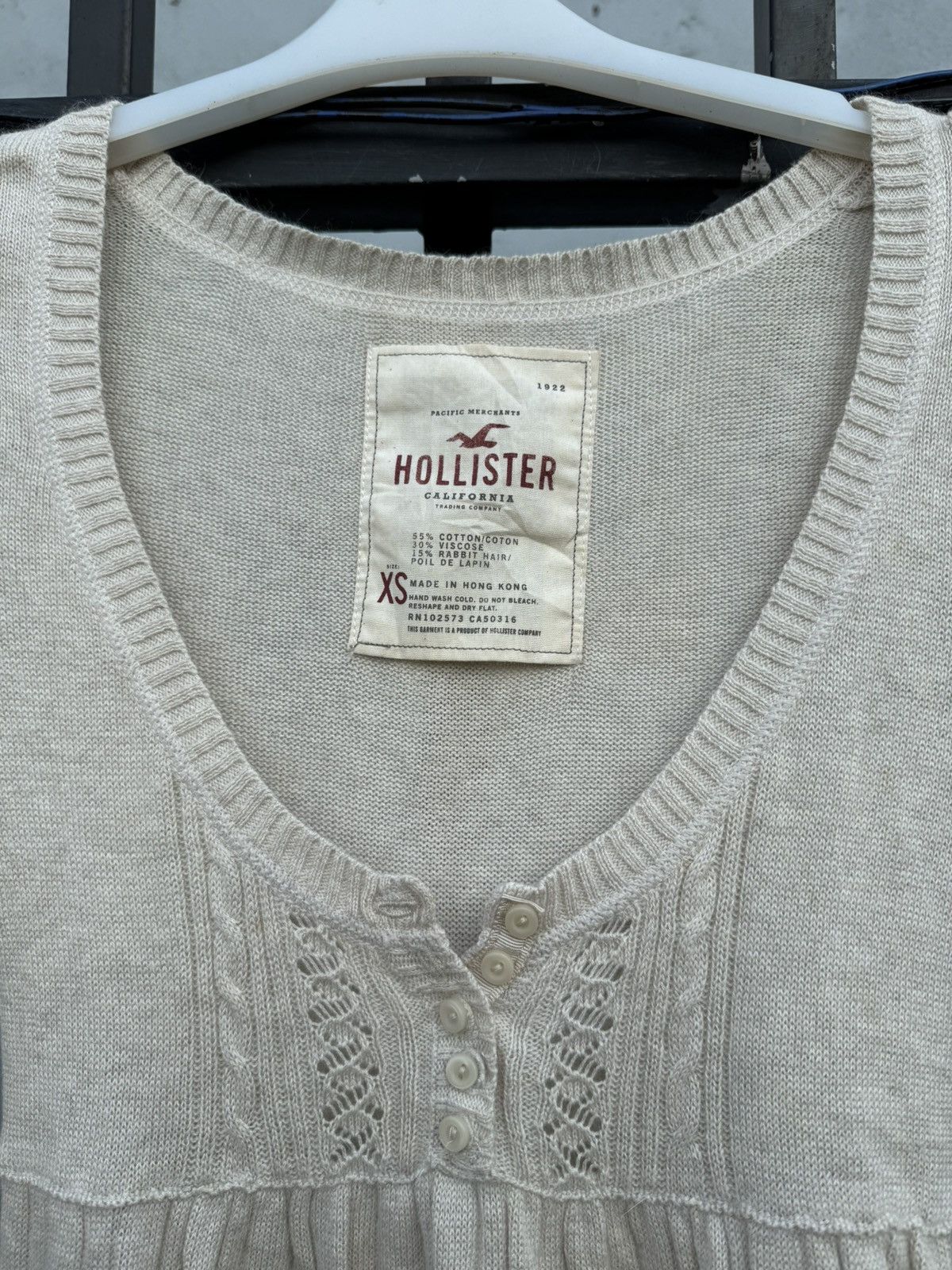Japanese Brand Y2K Babydoll Cream Hollister Sweater Size XS / US 0-2 / IT 36-38 - 4 Thumbnail