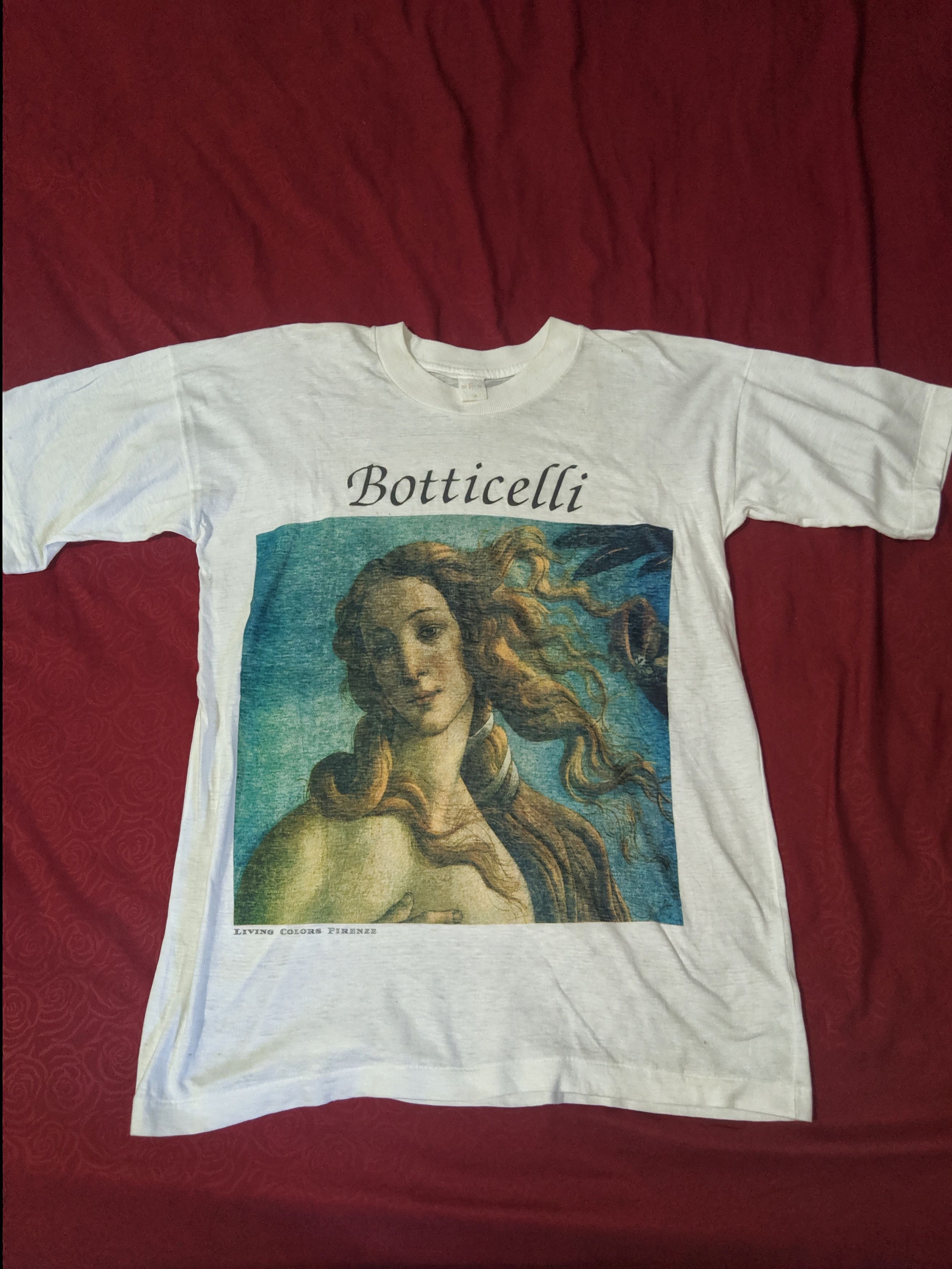 Vintage 80s Art tee Sandro Botticelli M 🌹 Size US M / EU 48-50 / 2 - 1 Thumbnail