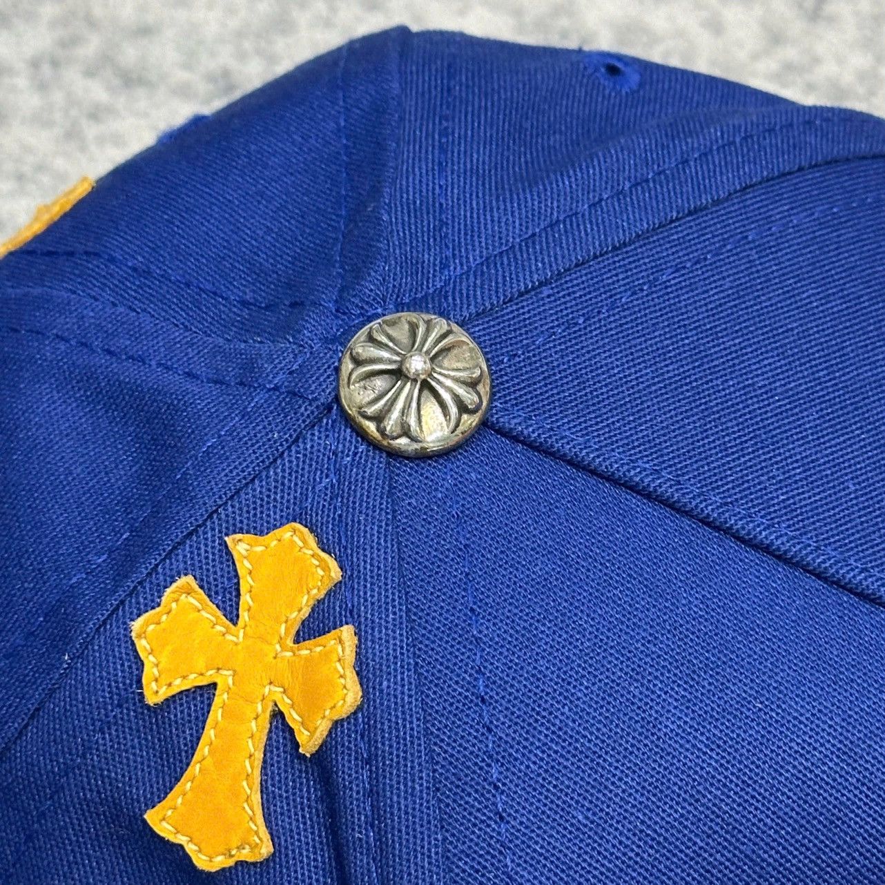 Chrome Hearts Chrome Hearts Baseball Cap Cotton x Polyester Blue/orange Size ONE SIZE - 3 Thumbnail