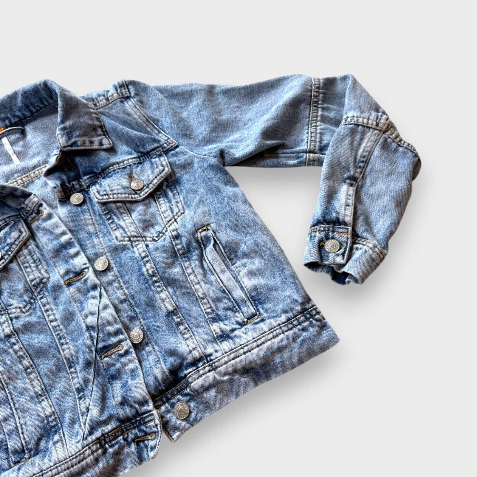 Free People Free People Jean Denim Jacket Cropped Style Size XS / US 0-2 / IT 36-38 - 5 Thumbnail