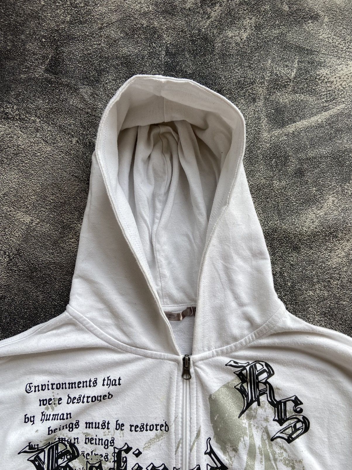 Japanese Brand Euroyal Black Label "Refined Square" Poems Zip Hoodie Size US L / EU 52-54 / 3 - 5 Thumbnail