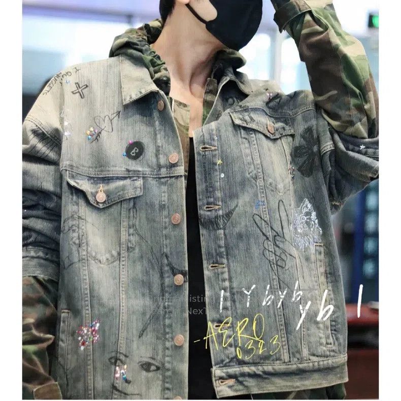 Balenciaga Balenciaga Washed Distressed Graffiti Denim Jacket Size US S / EU 44-46 / 1 - 7 Thumbnail