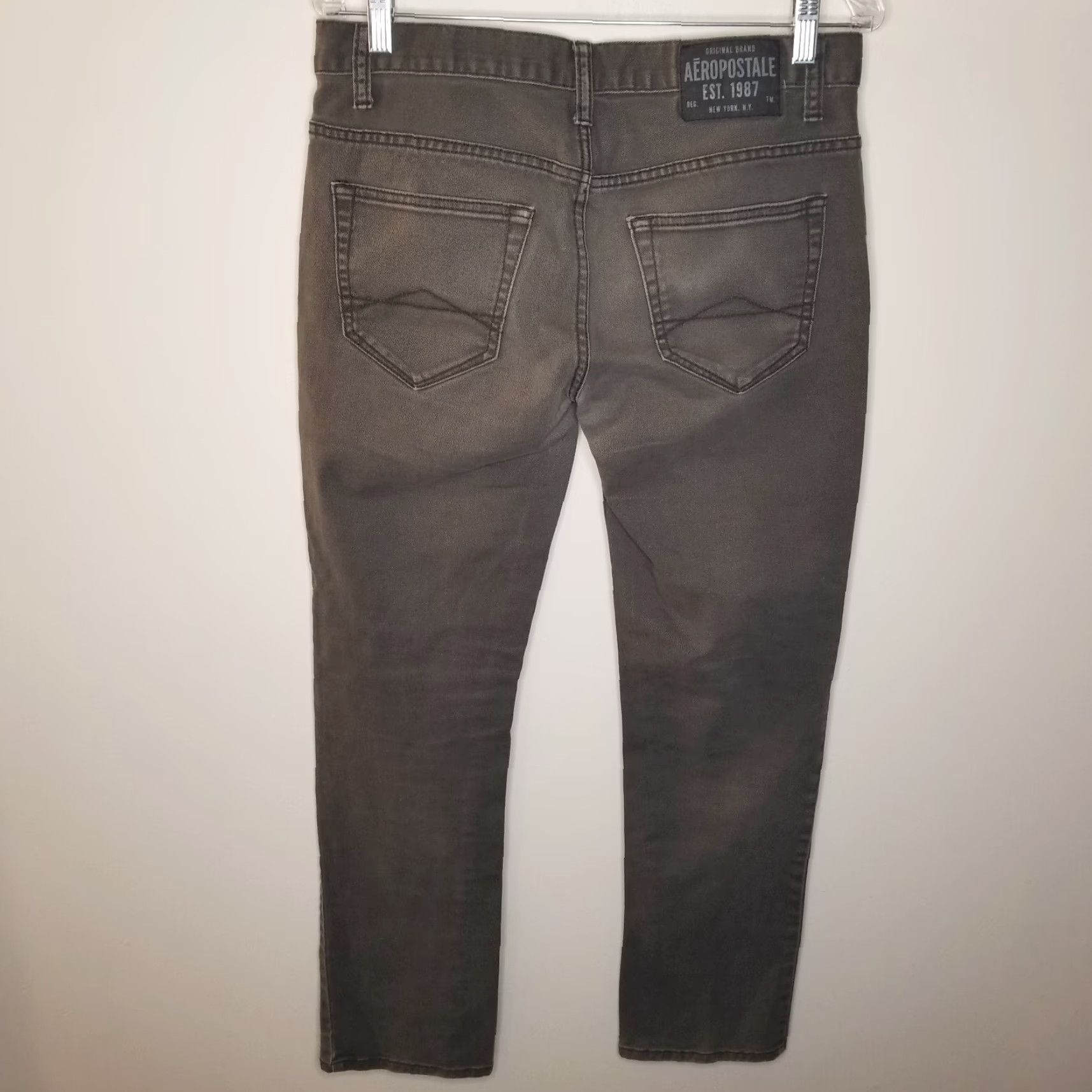 Vintage Aéropostale Mens Bowery Brown Slim Straight Pants Size 32x31 Mens Jeans Brown Slim Straight Bowery 32 31 Size US 32 / EU 48 - 6 Thumbnail