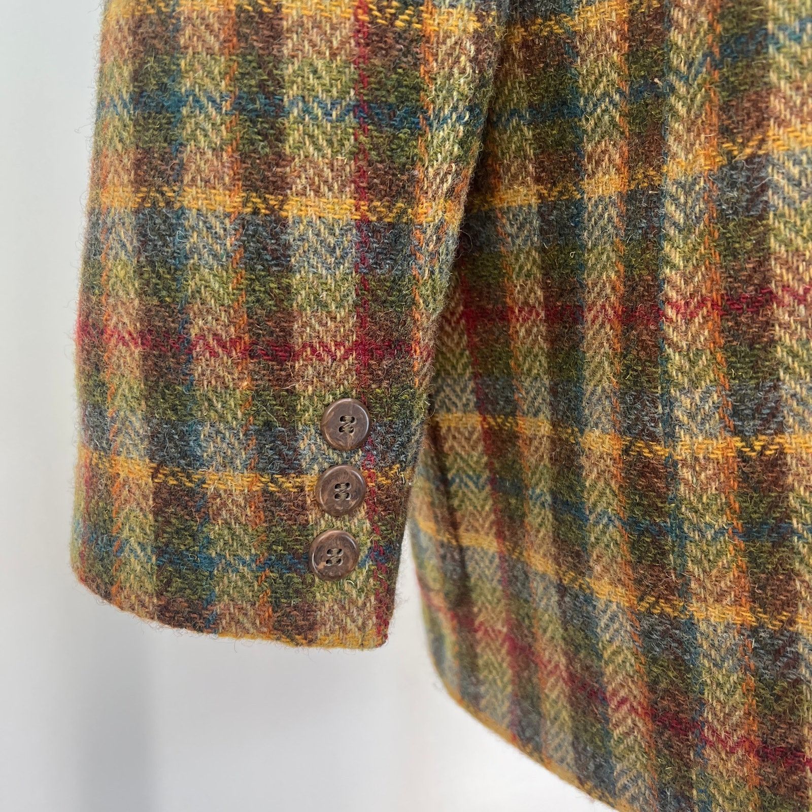 Liz Claiborne × Vintage Vintage Lizsport Petite Wool Plaid Blazer Green Size XL / US 12-14 / IT 48-50 - 6 Thumbnail