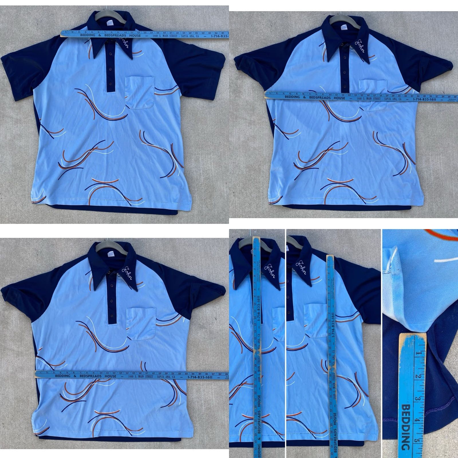 Vintage VINTAGE Bowling Shirt Joe DiMaggios Pizza & Pasta Chain Stitch John Size XL Polo, Rugby Blue Mens XL Size US XL / EU 56 / 4 - 11 Thumbnail