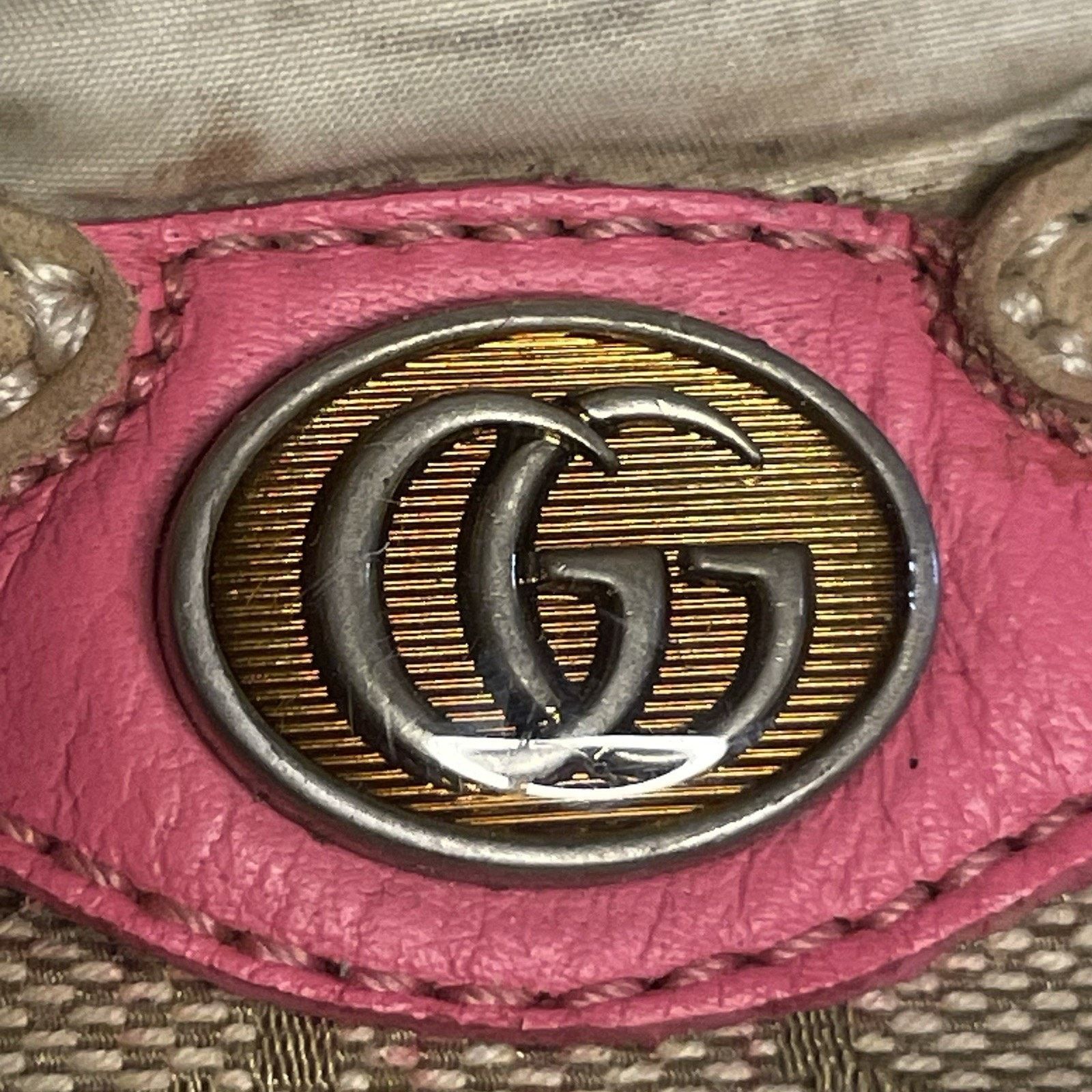 Gucci Gucci Sneakers Screener Distressed Leather Monogram Canvas Size US 8.5 / IT 38.5 - 5 Thumbnail