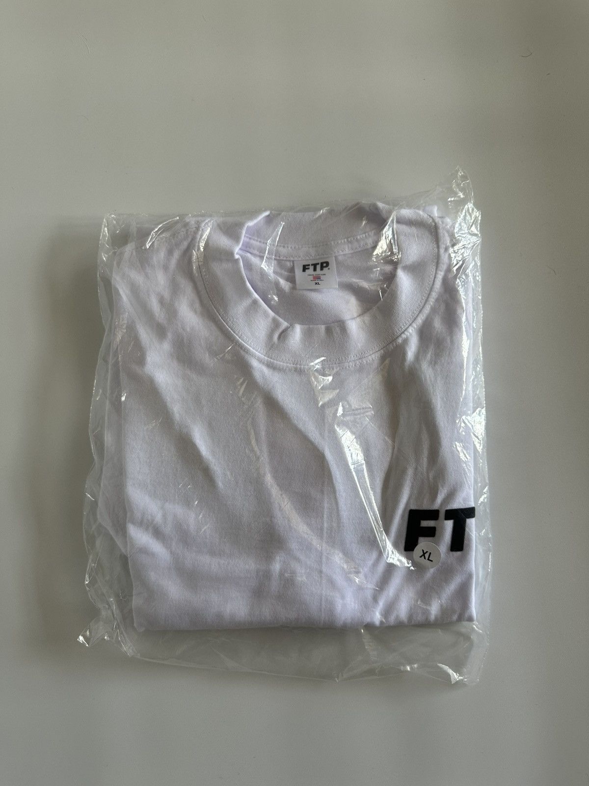Fuck The Population Flocked Logo Tee White Size US XL / EU 56 / 4 - 1 Thumbnail