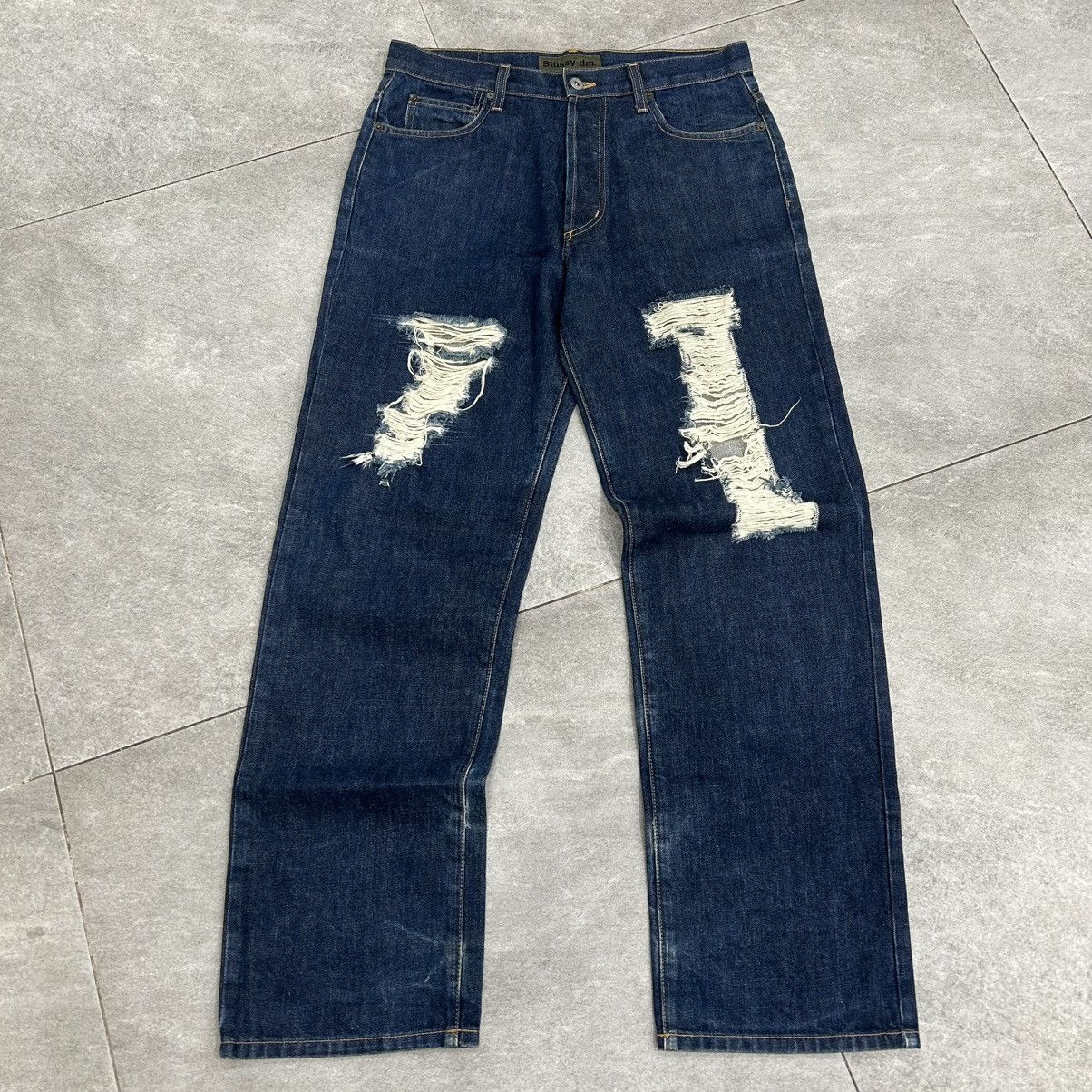 Stussy Stussy Denim Pants Distressed Size US 32 / EU 48 - 5 Thumbnail
