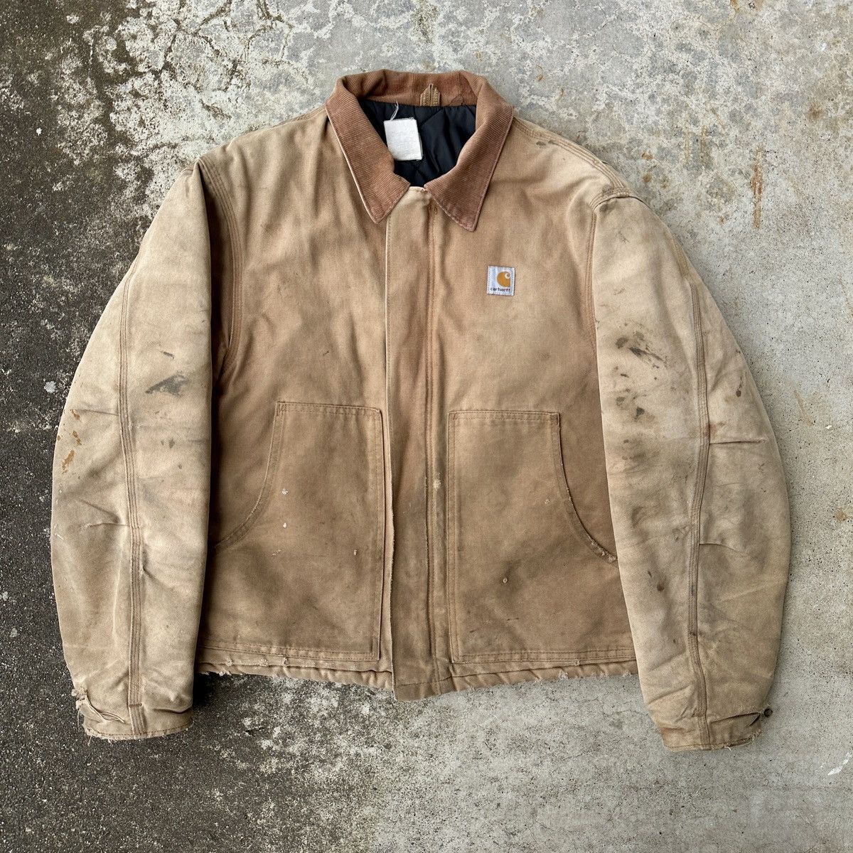 Carhartt Thrashed 90’s Arctic Faded Dirty Work Jacket Detroit Size US L / EU 52-54 / 3 - 1 Thumbnail