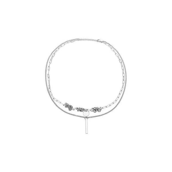 Jewelry Trendy Layered Silver Necklace Size ONE SIZE - 5 Thumbnail