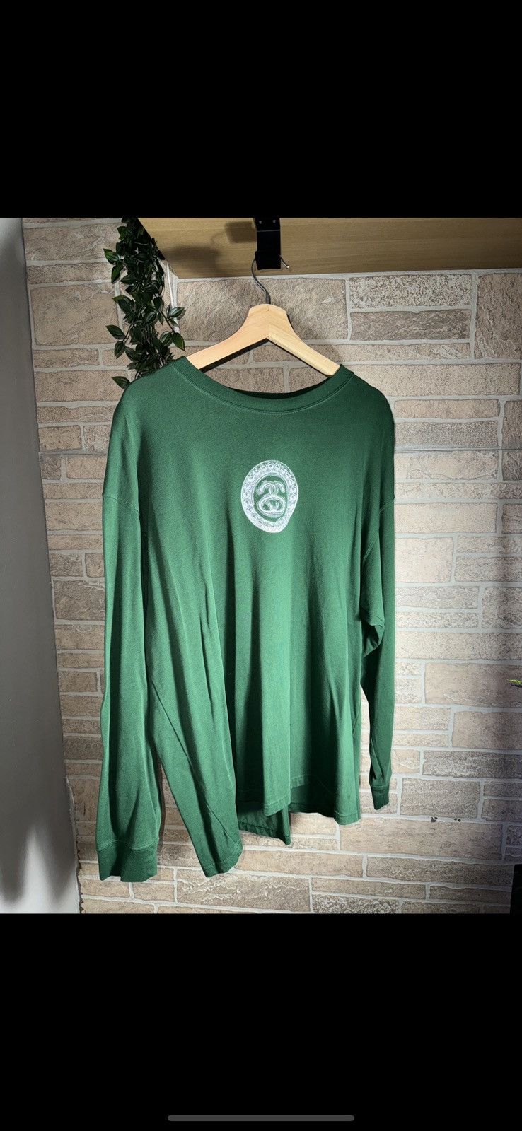 Image of Nike X Stussy Ss Link L/s Shirt Green, Men's (Size XL)