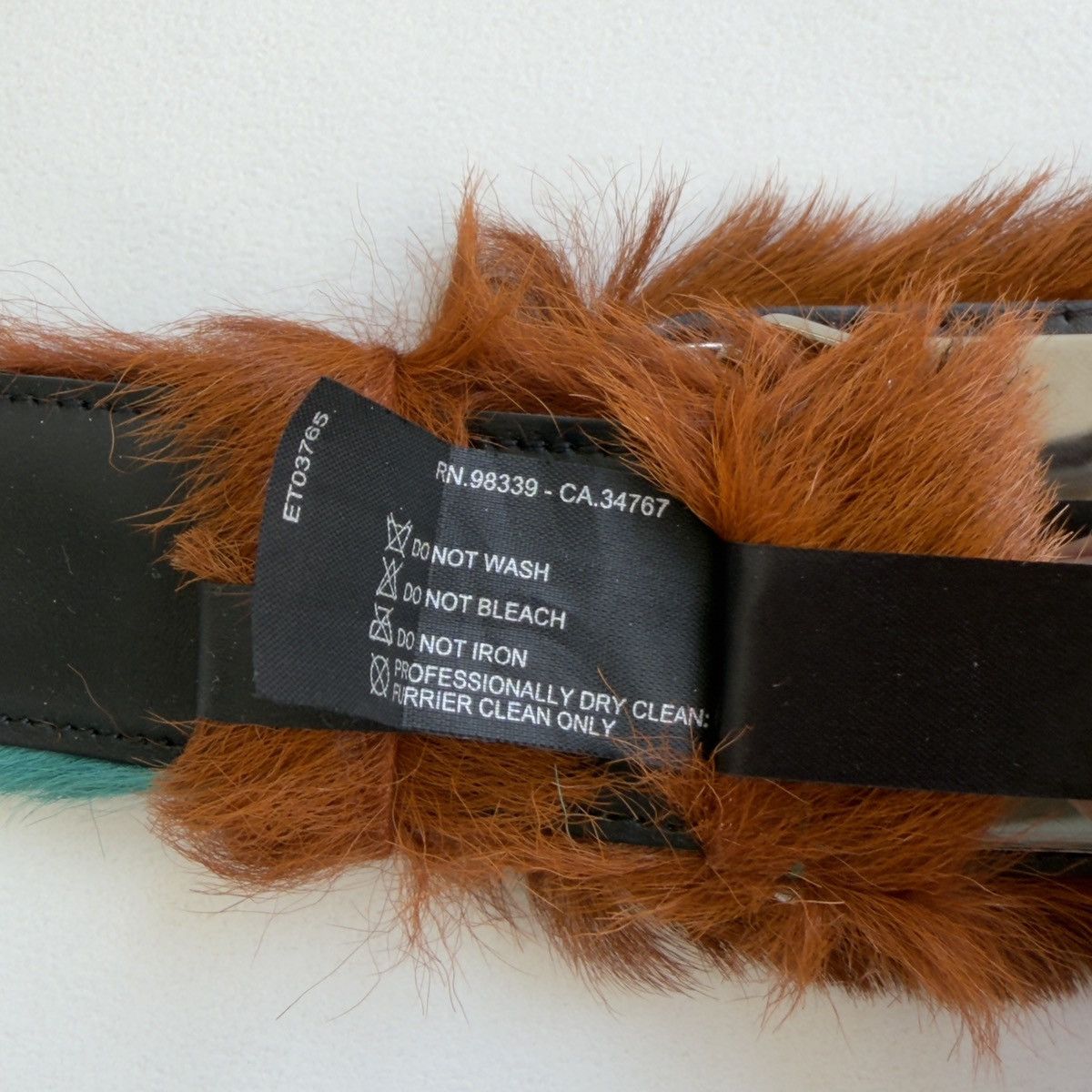 Prada A/W 17 Multicoloured Fur Belt Size 32 - 15 Thumbnail