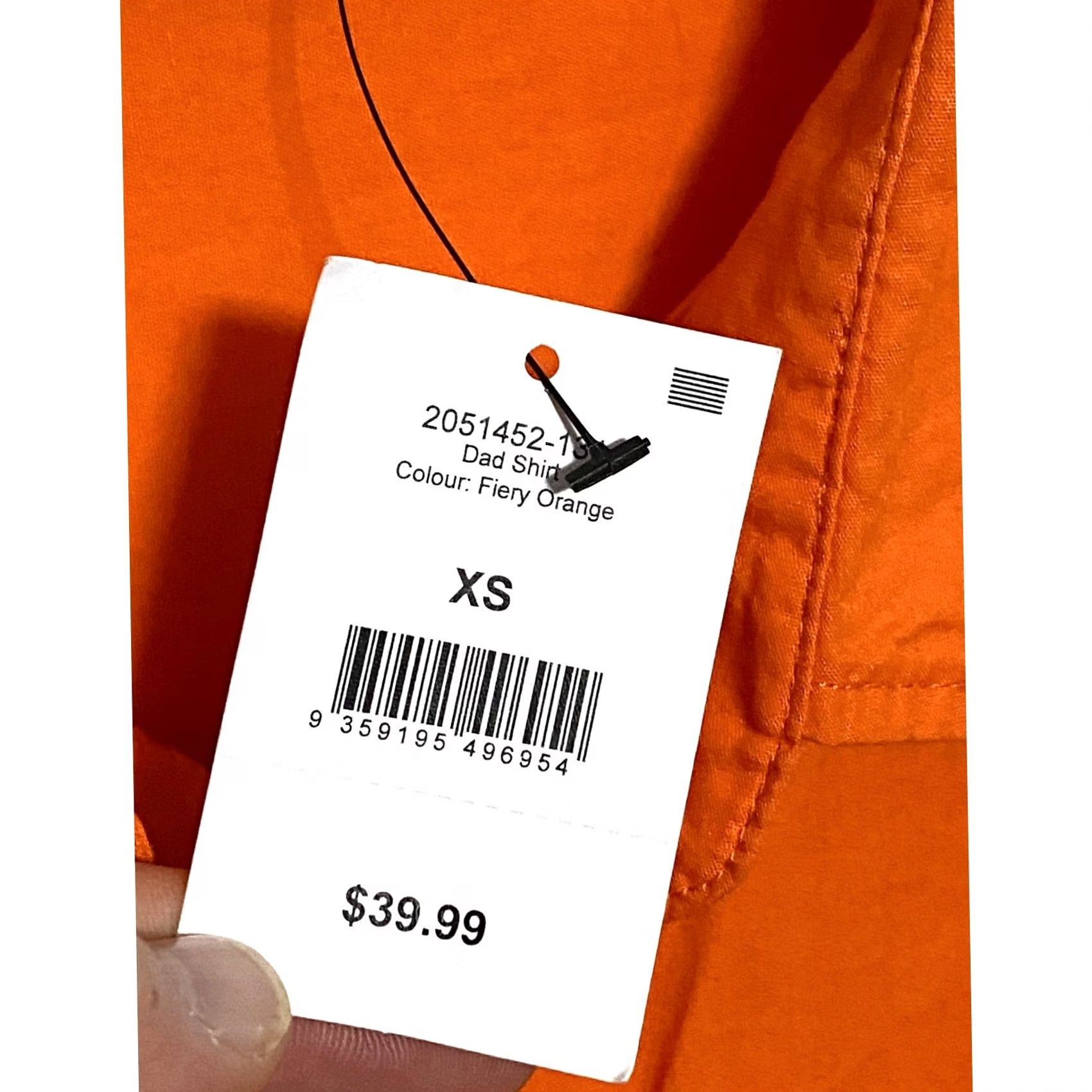 Cotton On VINTAGE? No. Cotton:On Oversized Orange Button Dad Shirt Womens XS Organic Cotton Casual NWT Size XS / US 0-2 / IT 36-38 - 6 Thumbnail