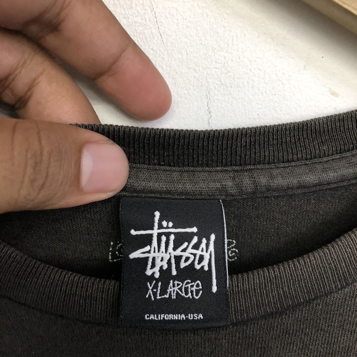 Stussy Disstress Stussy 80 Sunfaded Spellout Tshirt Size US XL / EU 56 / 4 - 14 Thumbnail