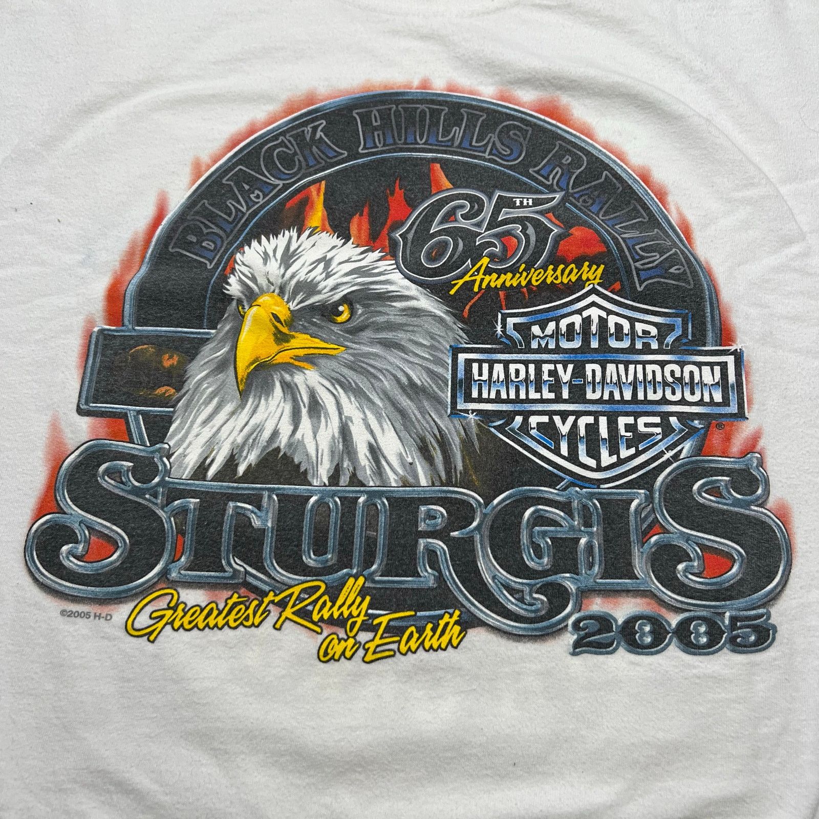 Harley Davidson Vintage Harley Davidson Eagle Flames Sturgis Long Sleeve XL Size US XL / EU 56 / 4 - 11 Thumbnail