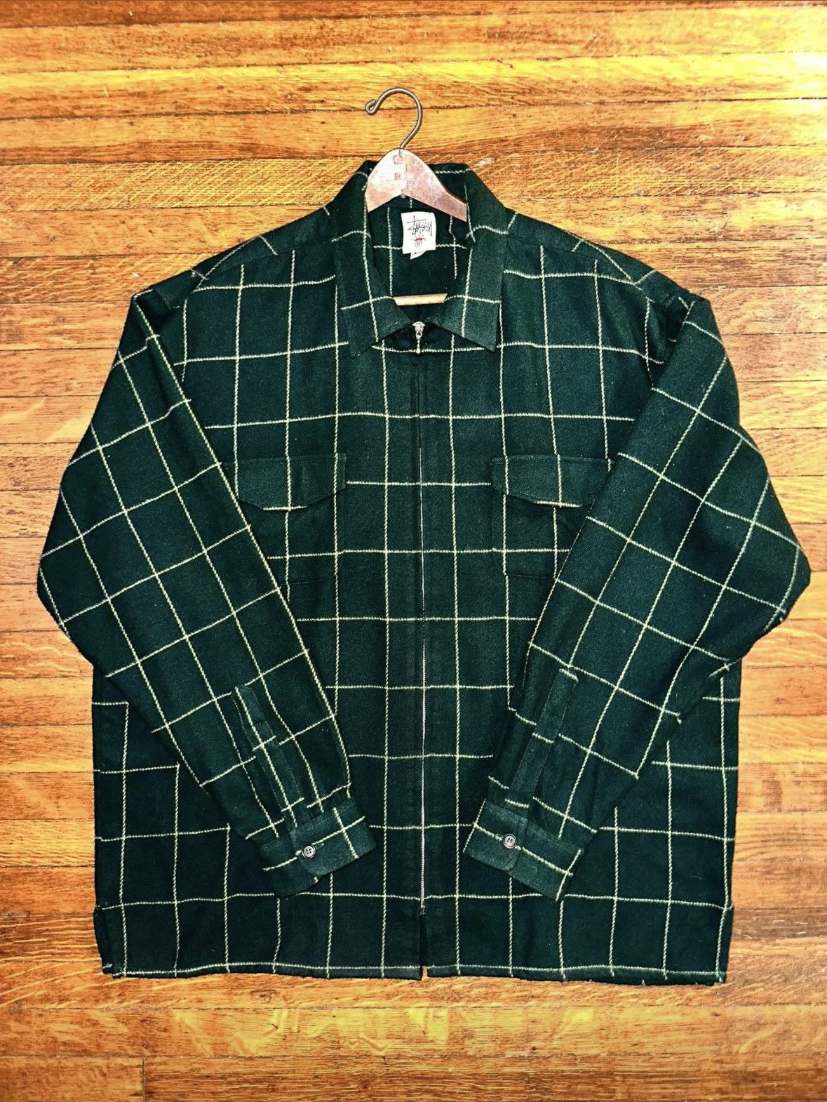 Stussy Vintage 90s Stussy Zip-Up Shirt Size US XL / EU 56 / 4 - 1 Thumbnail