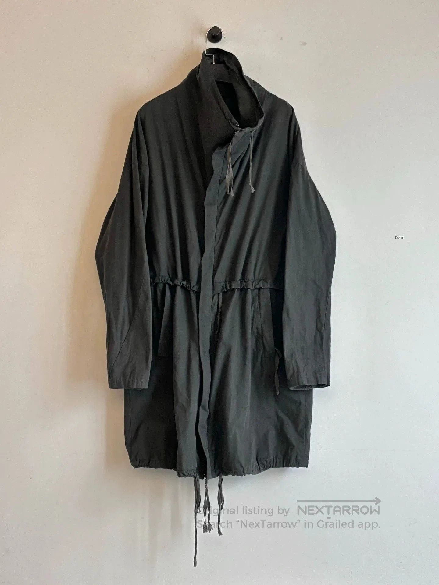 Damir Doma Black Hooded Cloak with Drawstring XS. Size US XS / EU 42 / 0 - 4 Thumbnail