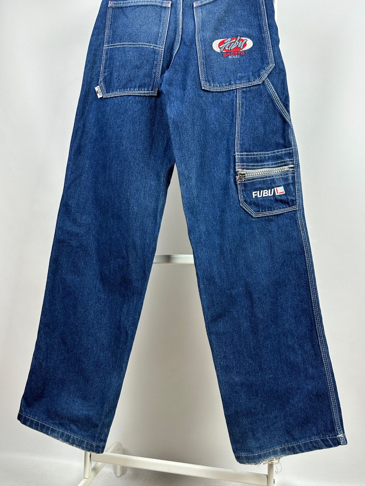 Fubu Vintage Fubu Sports Cargo Baggy Denim Pants Rap Style Size US 28 / EU 44 - 19 Thumbnail