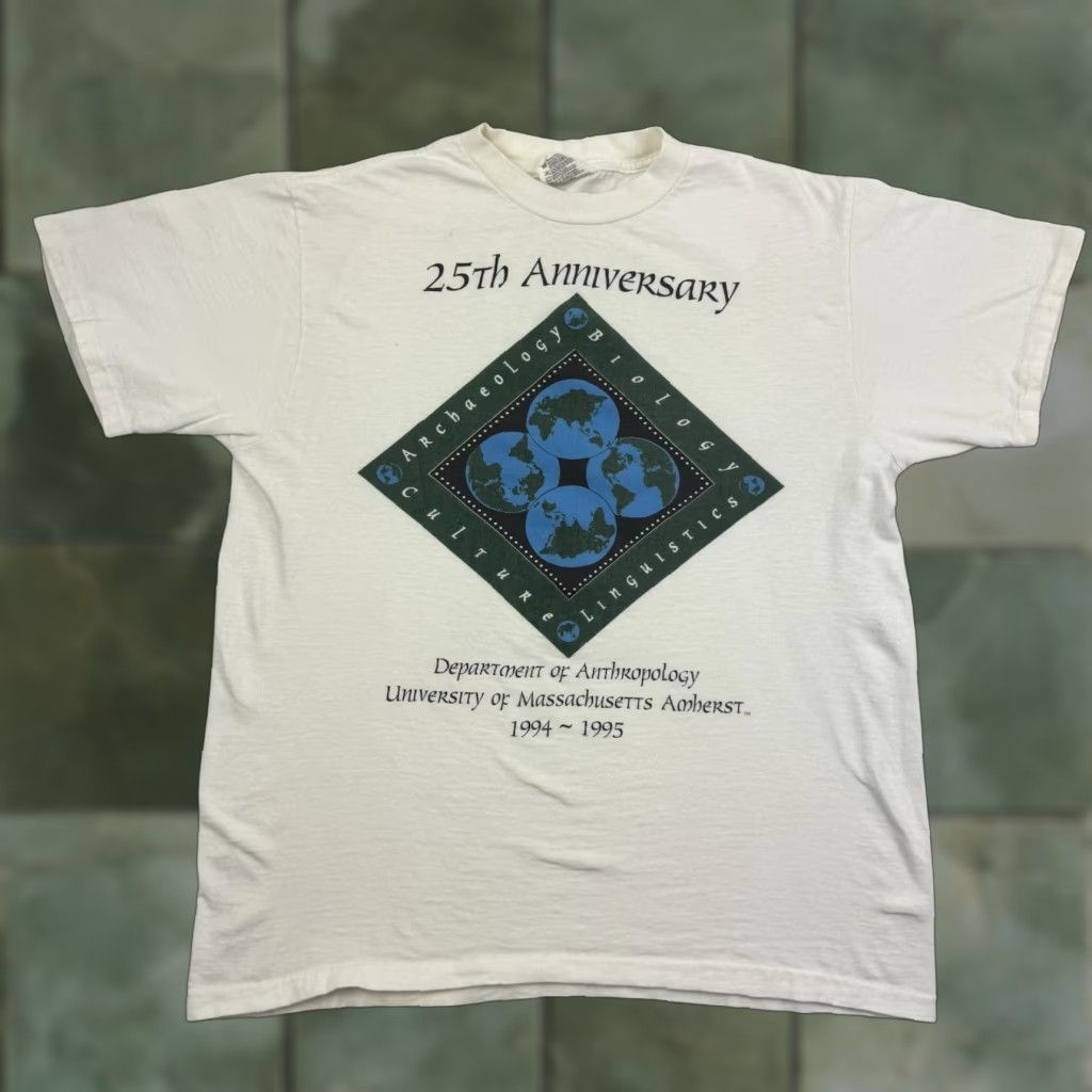 Vintage VINTAGE Oneita T-Shirt Adult Medium Ivory Nature Biology 90s Mens Size US M / EU 48-50 / 2 - 1 Thumbnail