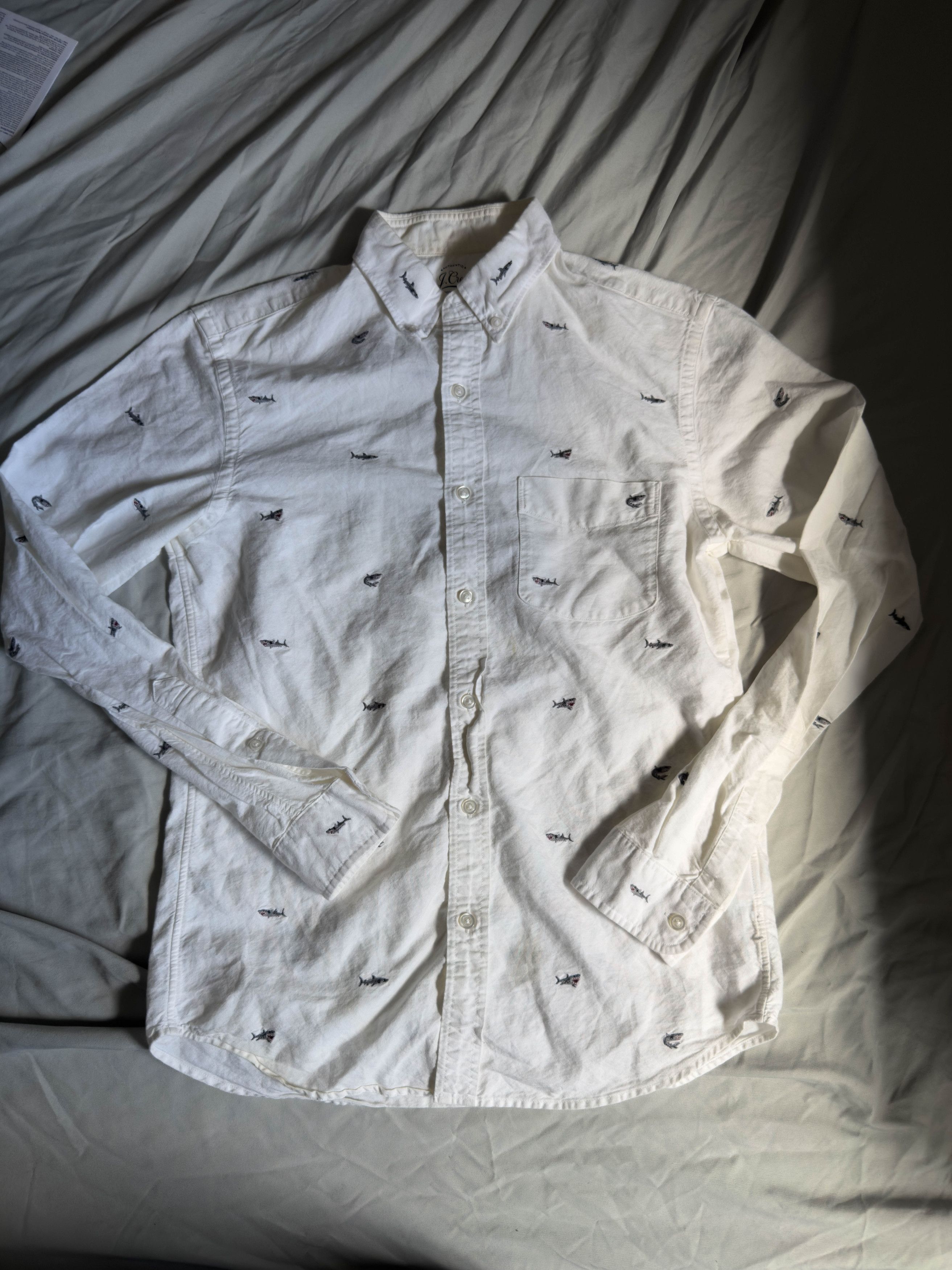 J.Crew J. Crew Button Up Shirt SHARK pattern small slim fit $98 Size US S / EU 44-46 / 1 - 2 Thumbnail