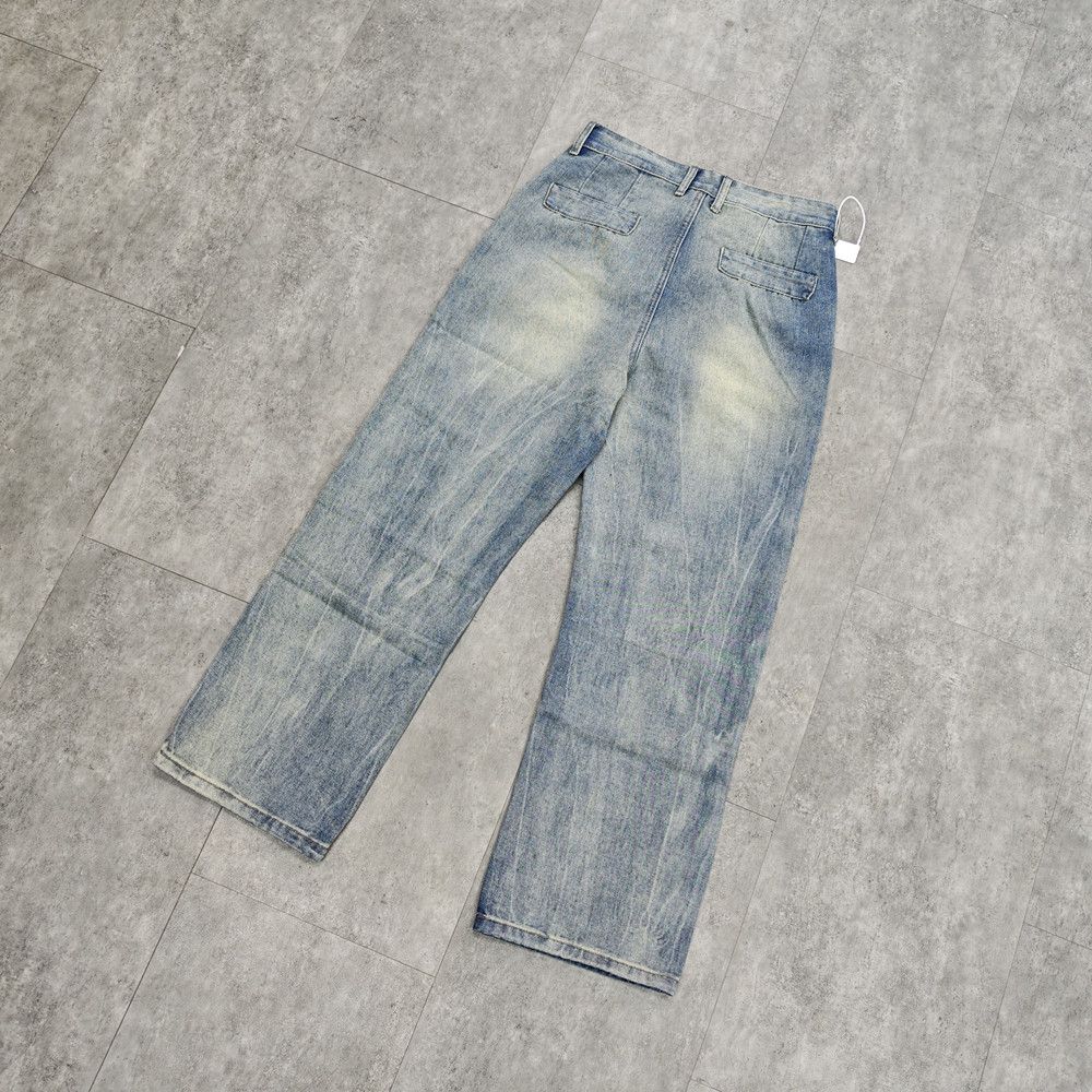 Japanese Brand × Vintage Baggy Vintage blue pleated jeans Size US 31 - 4 Thumbnail