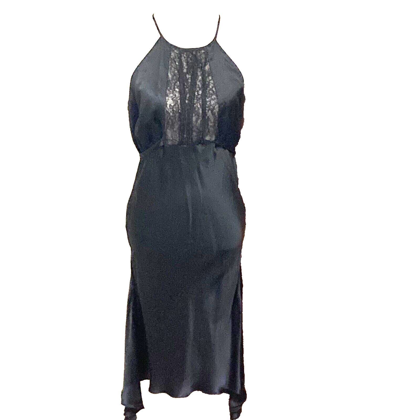 Designer × Vintage Vintage Y2k w/Tags Silk & Lace Dress, Dress by Gaia, Small Size S / US 4 / IT 40 - 1 Thumbnail
