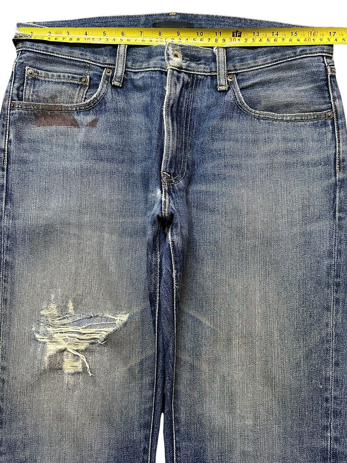 Uniqlo Vintage Japanese Uniqlo Faded Wash Distress Style Jeans Size US 34 / EU 50 - 11 Thumbnail