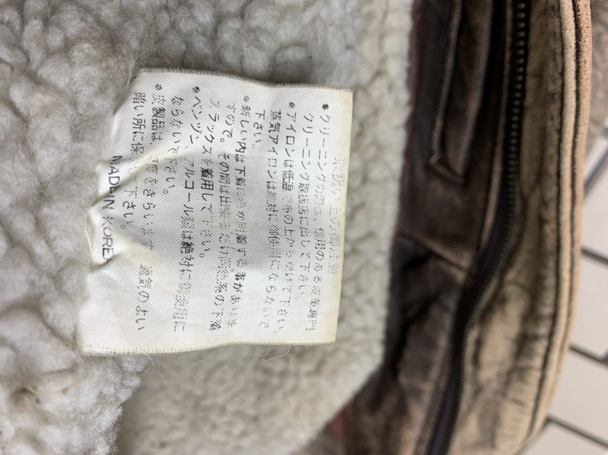 14th Addiction Vintage 90s Make Sherpa Leather Bomber Jacket Size US L / EU 52-54 / 3 - 21 Thumbnail