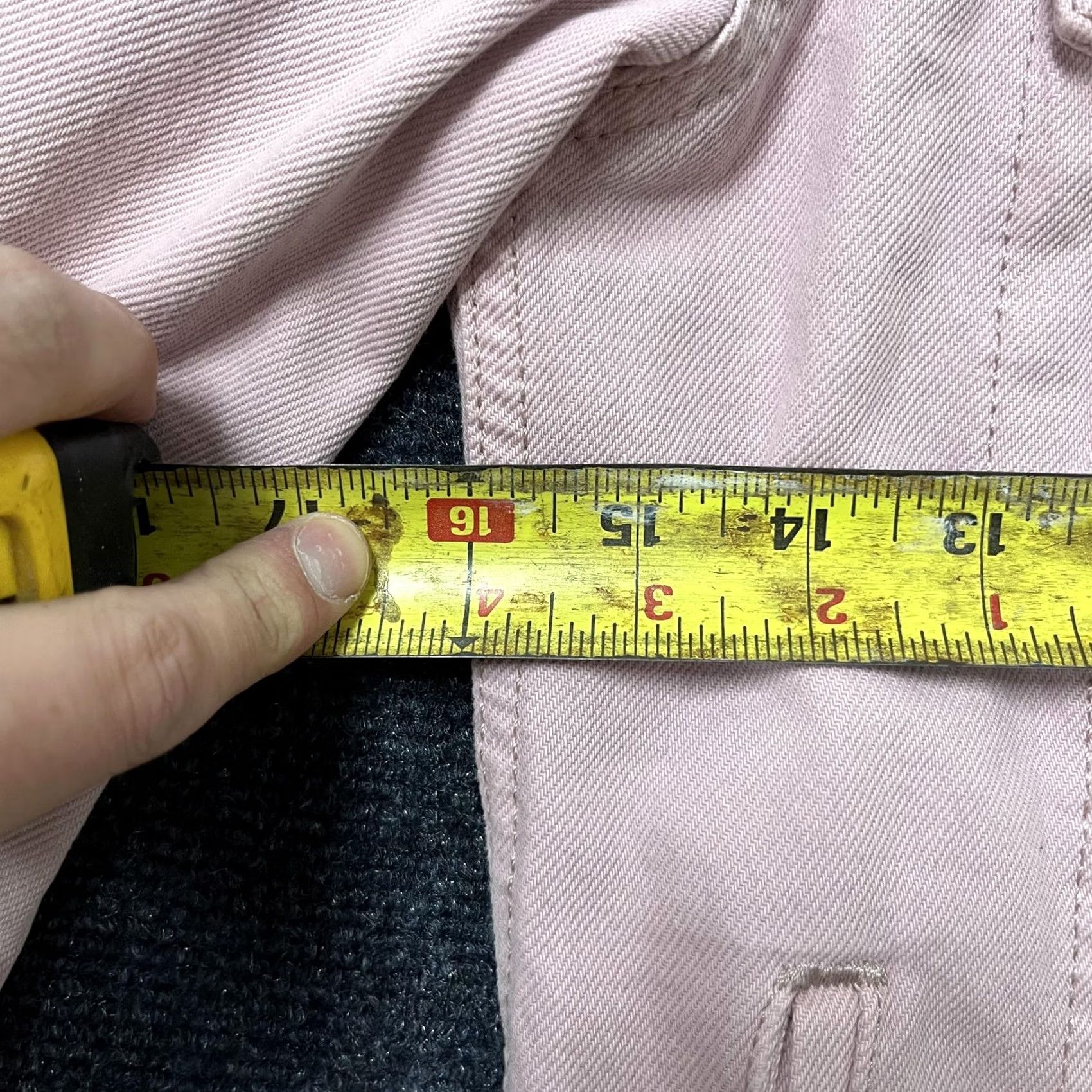 Lucky Brand Lucky Brand Denim Jacket Womens XS Pink Cropped Raw Hem Jean Trucker Casual Size 26" / US 2 / IT 38 - 4 Thumbnail