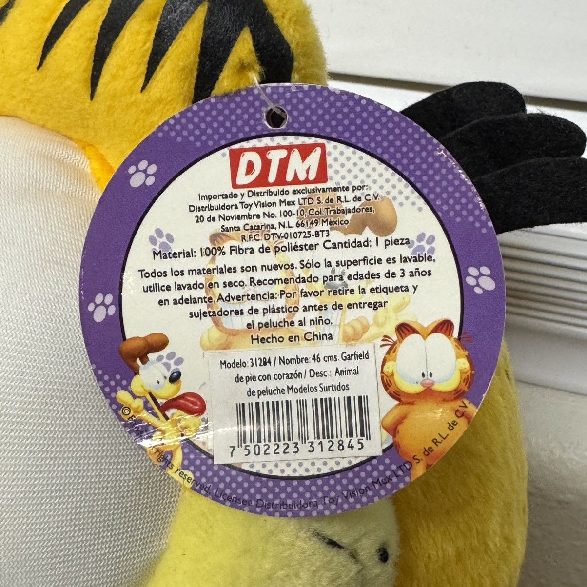 Vintage Vintage Garfield Te Quiero” 20" Spanish Valentines Day Plush Size ONE SIZE - 5 Thumbnail