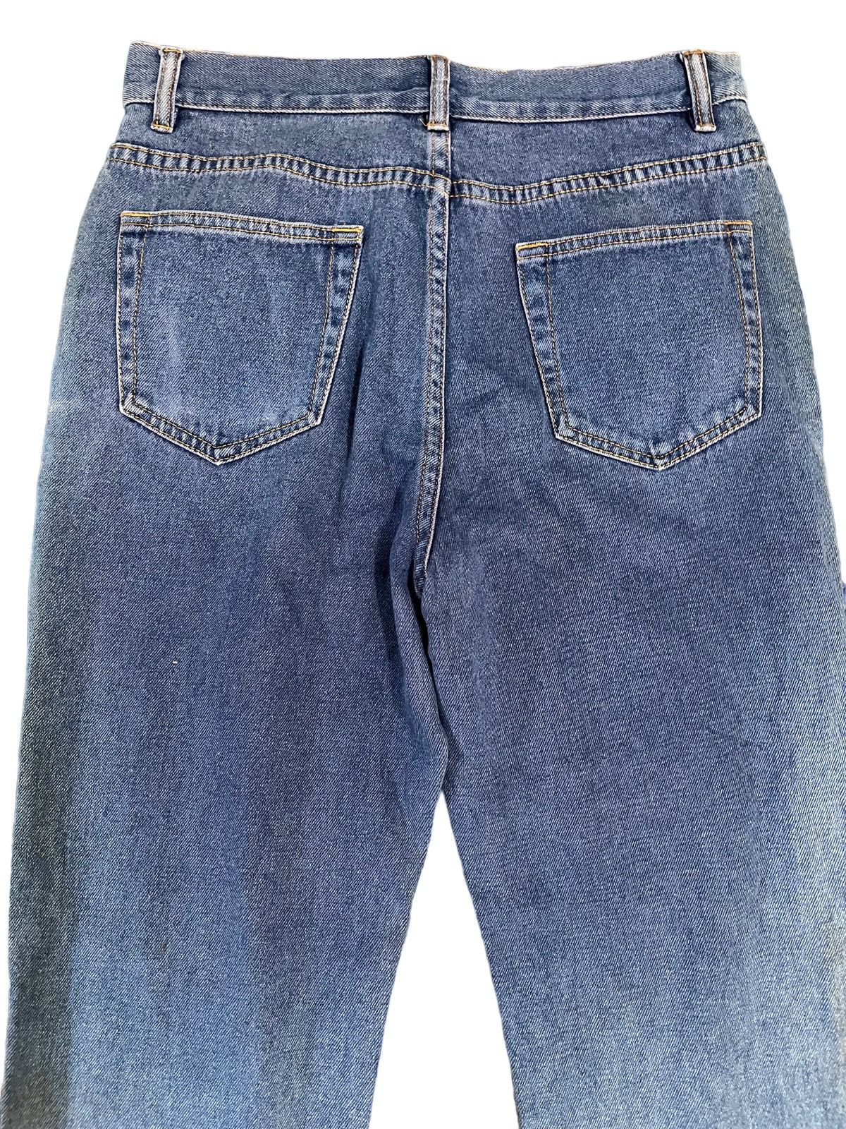 Japanese Brand Livre Claire Baggy/Flare Dualtone color Denim Size US 29 - 7 Thumbnail