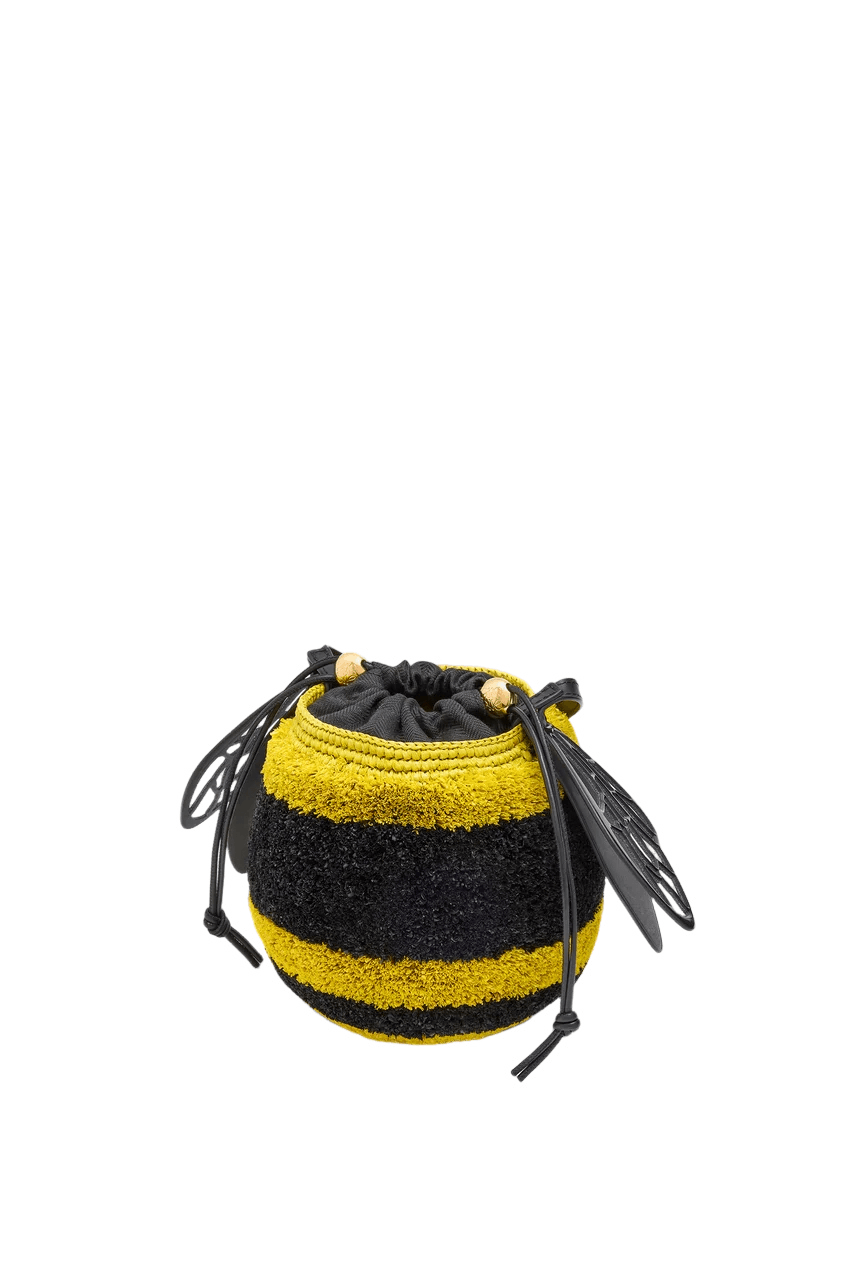 Loewe LOEWE $1650 Bee Ylw/Blk Raffia Bucket Bag New Size ONE SIZE - 1 Thumbnail