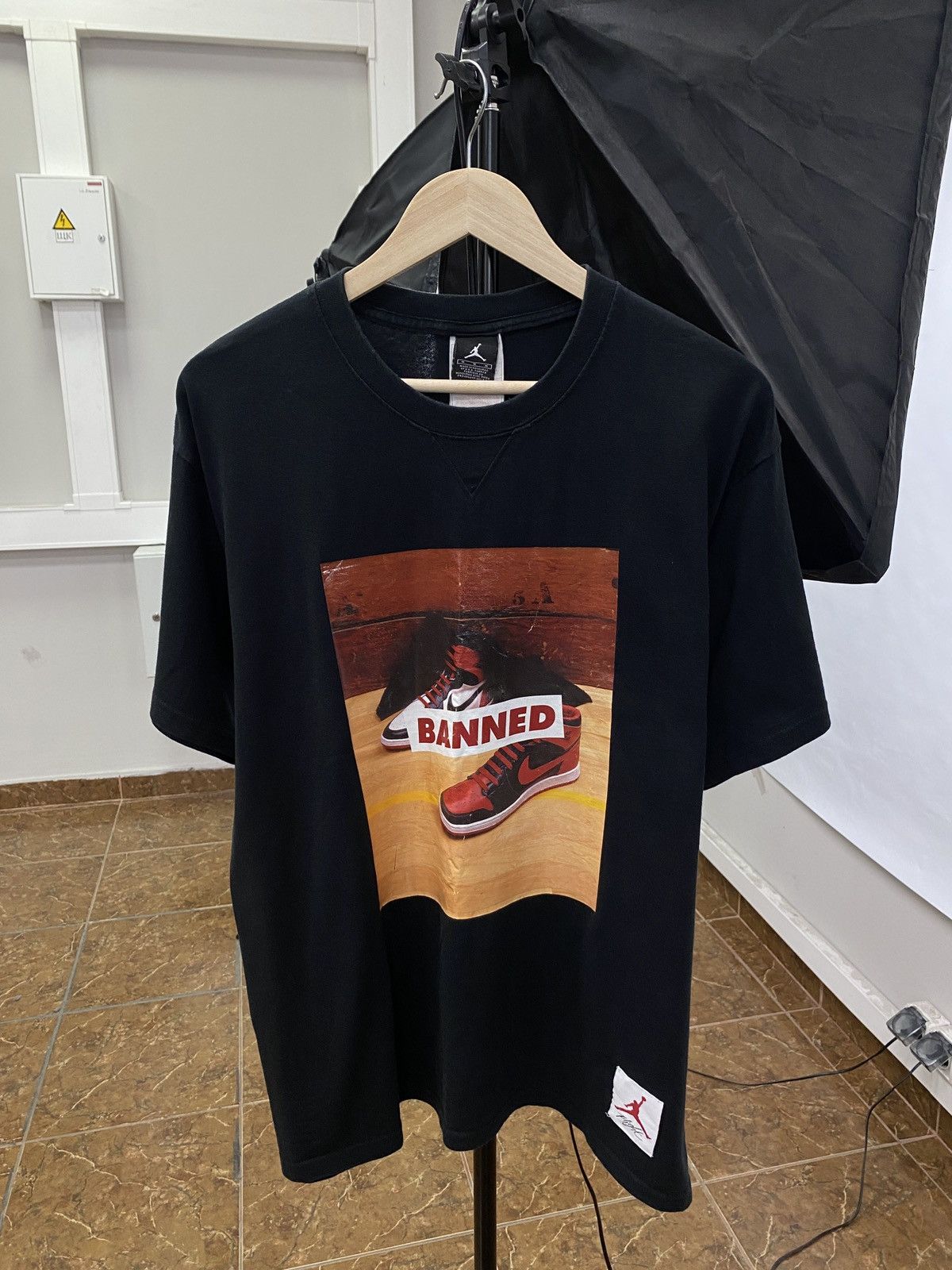 🇺🇸 Vintage 90s Jordan Banned T-Shirt Rare Retro USA Hype Y2K