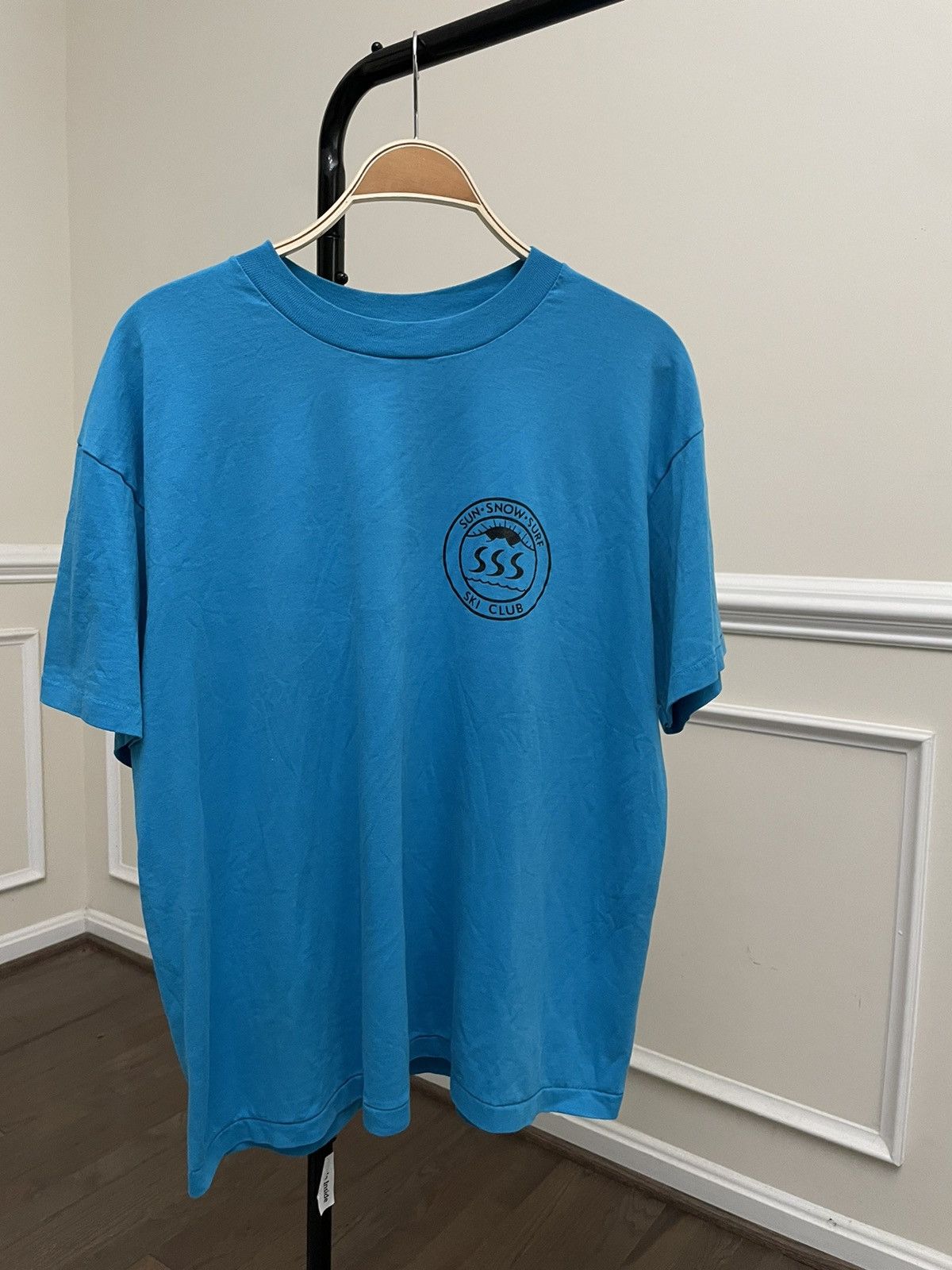 Vintage Vintage 90s Ski Graphic Tee Shirt Unsoundrags Hanes Size US L / EU 52-54 / 3 - 3 Thumbnail