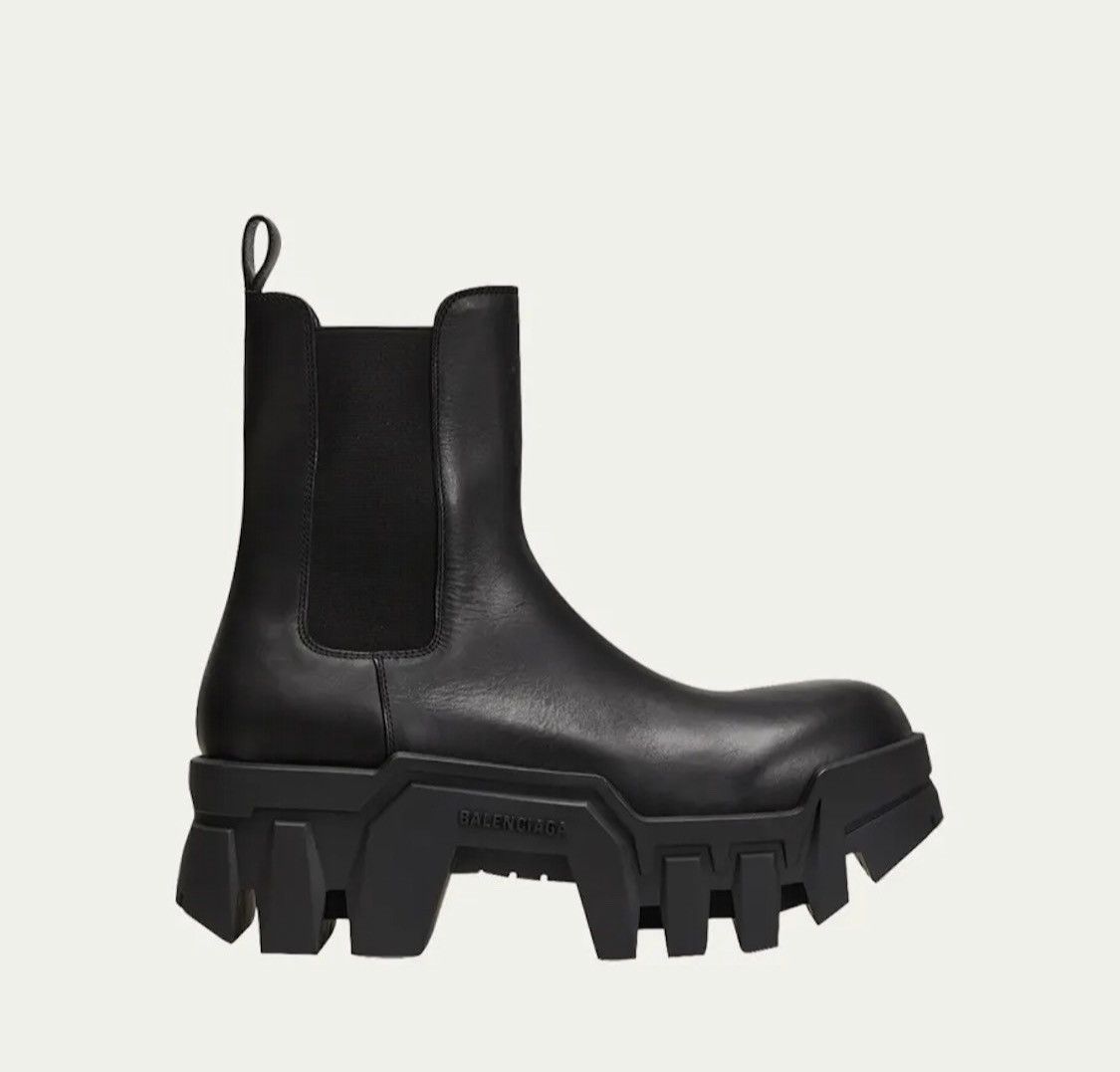 image of Balenciaga Bulldozer Boots in Black, Men's (Size 8)