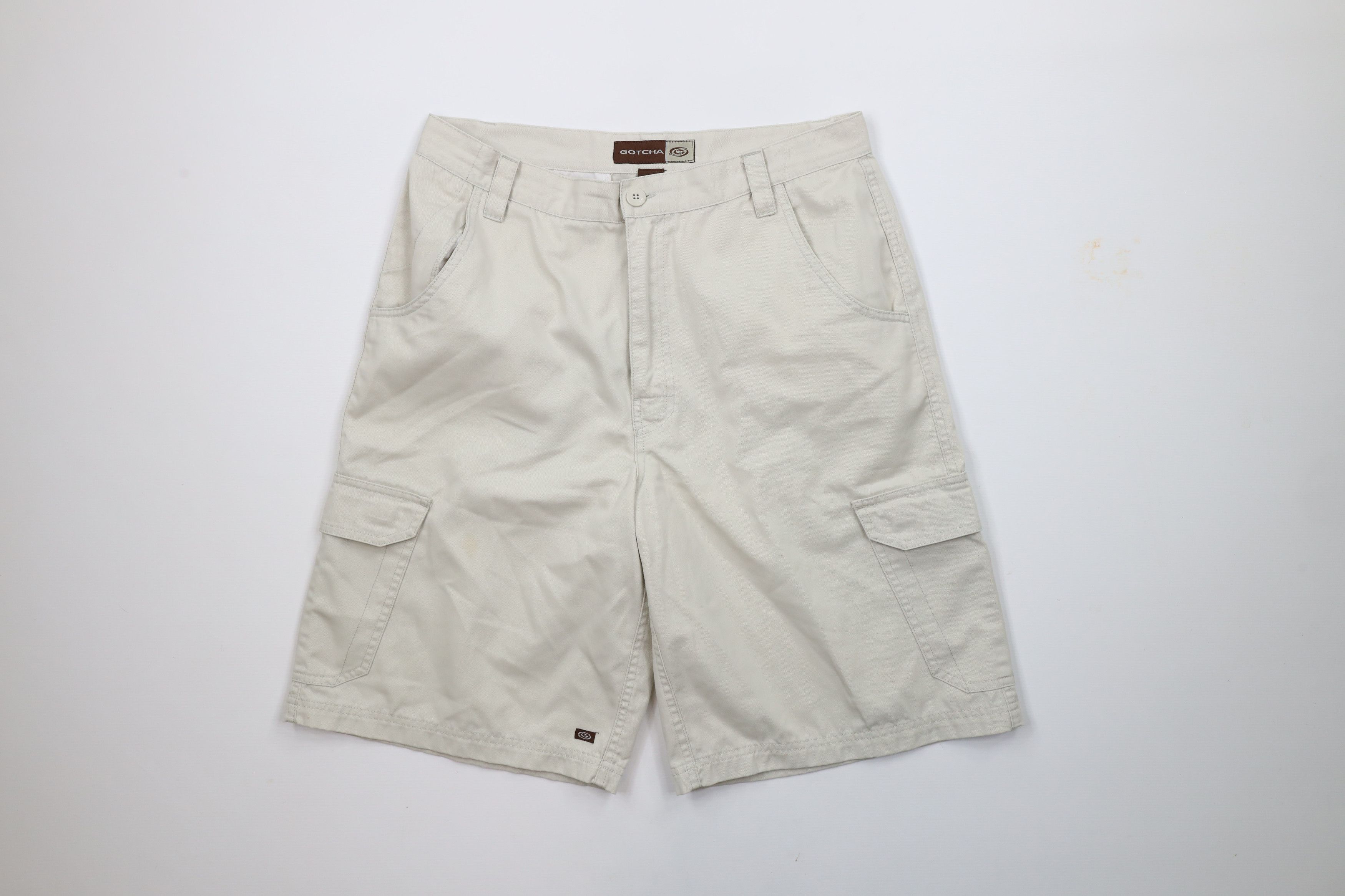 Gotcha × Vintage Vintage 90s Gotcha Surfing Baggy Fit Cargo Shorts Beige Size US 34 / EU 50 - 1 Thumbnail