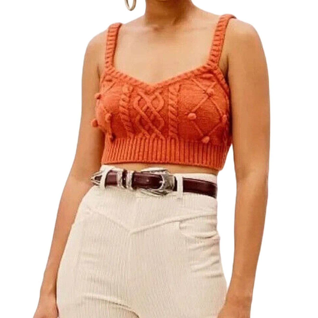 For Love & Lemons For Love and Lemons Florentina knit Crop sweater tank Size XS / US 0-2 / IT 36-38 - 1 Thumbnail