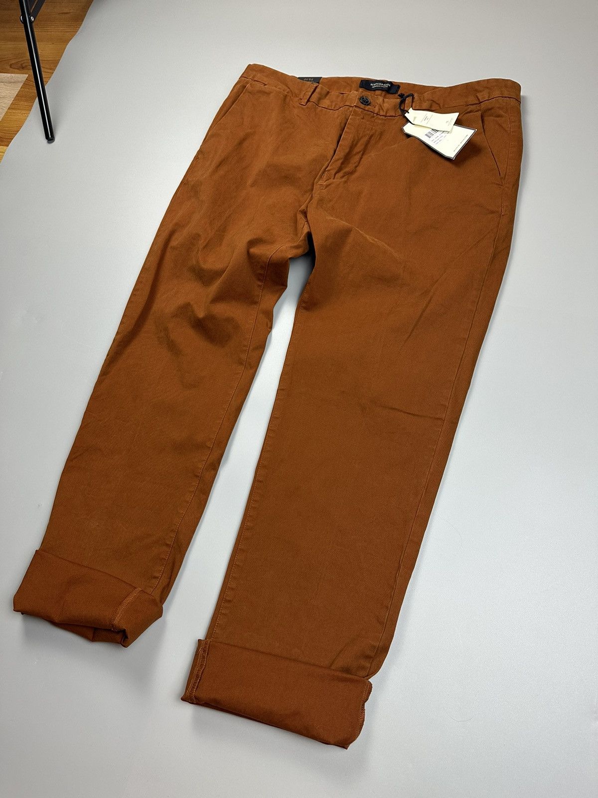 Scotch & Soda Scotch&Soda Deep Light Brown Tapered Trousers XL Size US 36 / EU 52 - 8 Thumbnail