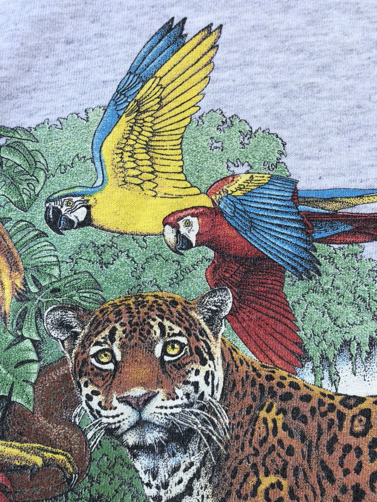 Vintage Vintage 90s Habitat Rainforest Animals Nature Mirror Tshirt Size US XL / EU 56 / 4 - 10 Thumbnail