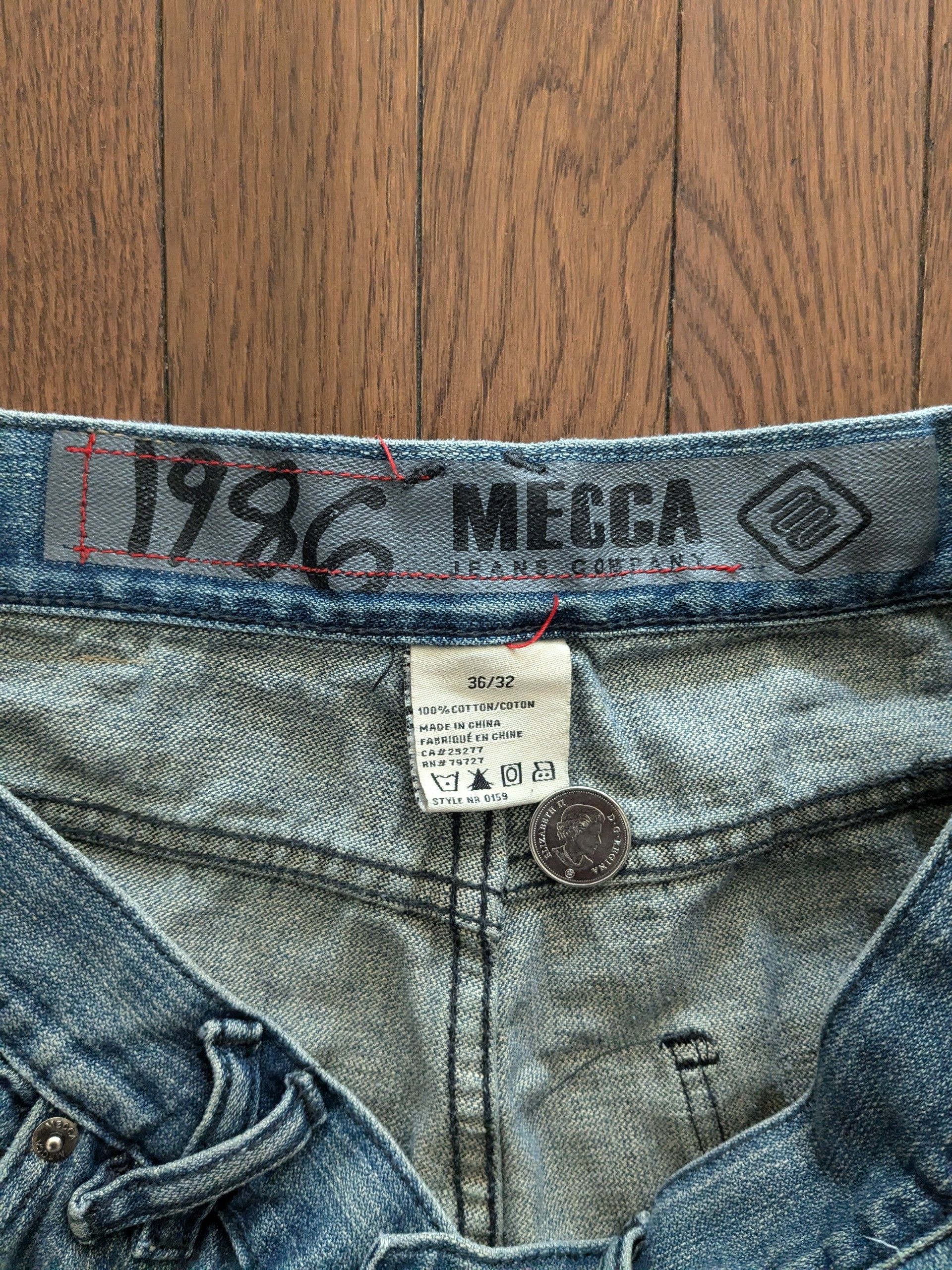 Mecca Y2K Baggy Embroidered Mecca Jeans - Size 36x32 Size US 36 / EU 52 - 4 Thumbnail